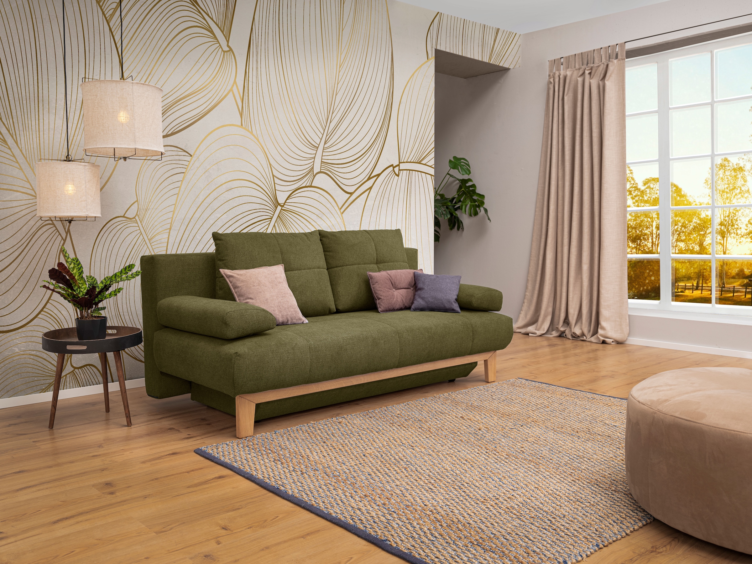 alina Schlafsofa »Ama« mit Bettfunktion und Stauraum