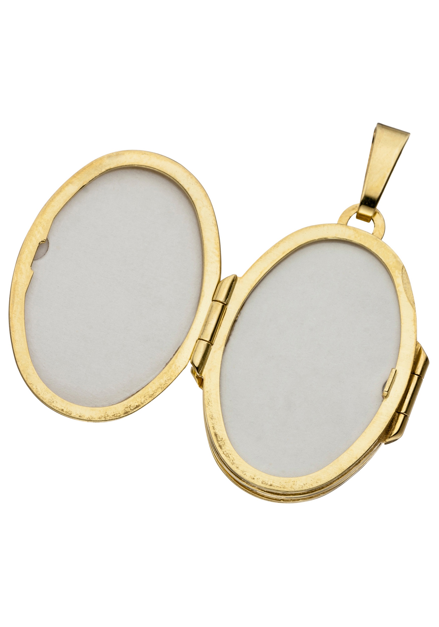 JOBO Medallionanhänger »Anhänger Medaillon Blumen oval 26 mm« ()  333 Gold für 6 Fotos