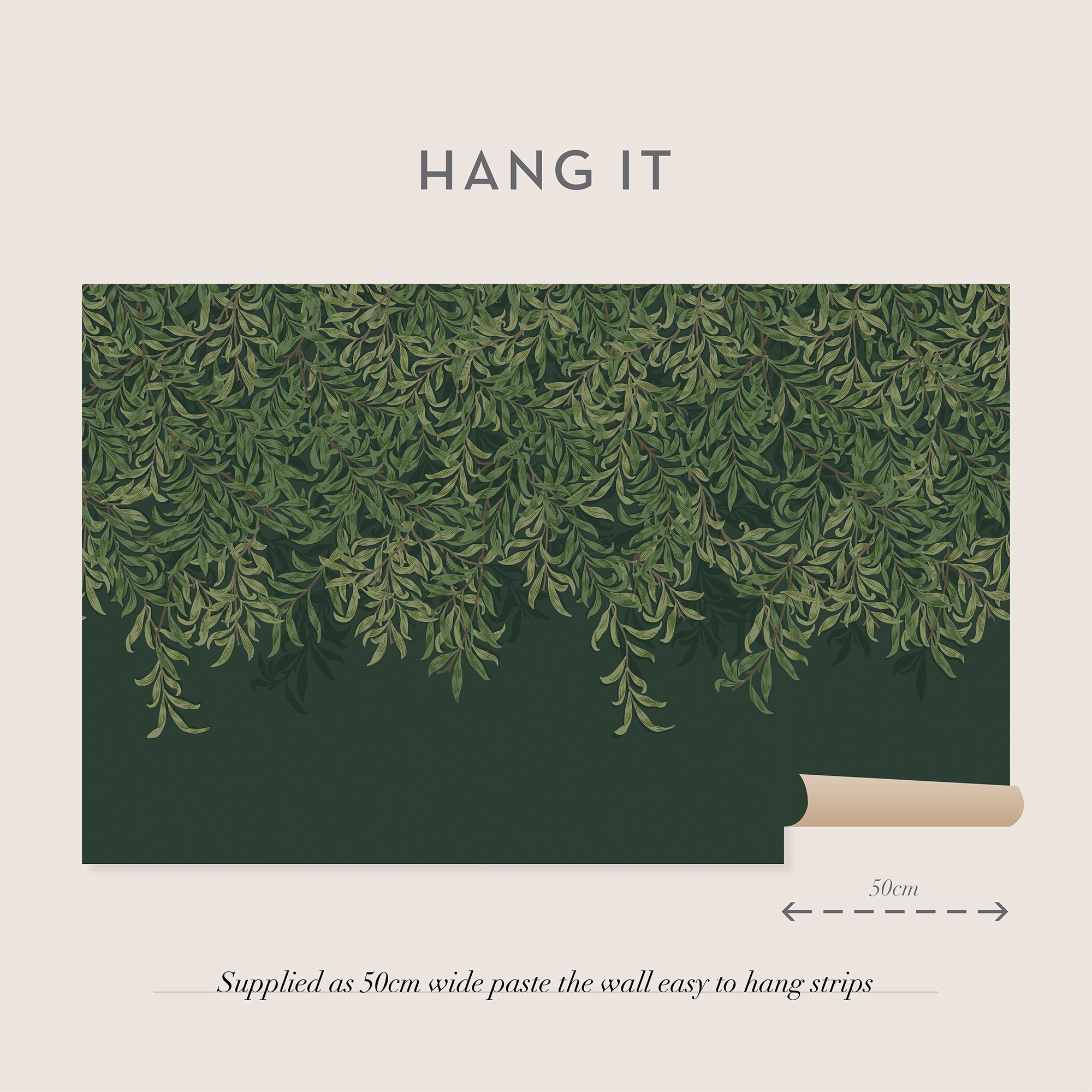 WILLIAM MORRIS AT HOME Vliestapete »Willow Bough Deep«, Retro, 10mx52cm (ca. 5m2)
