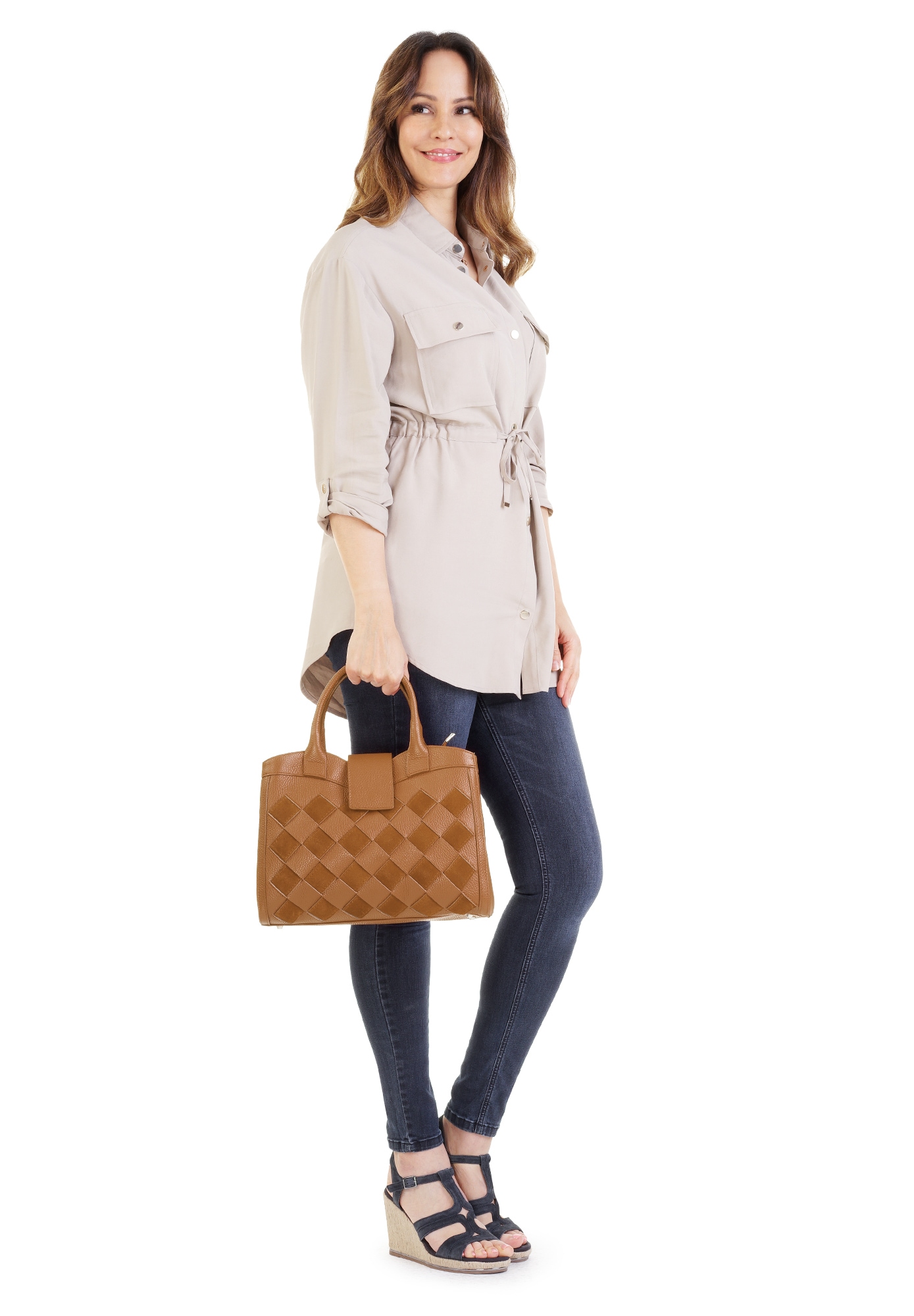 Samantha Look Henkeltasche, echt Leder, Made in Italy günstig online kaufen