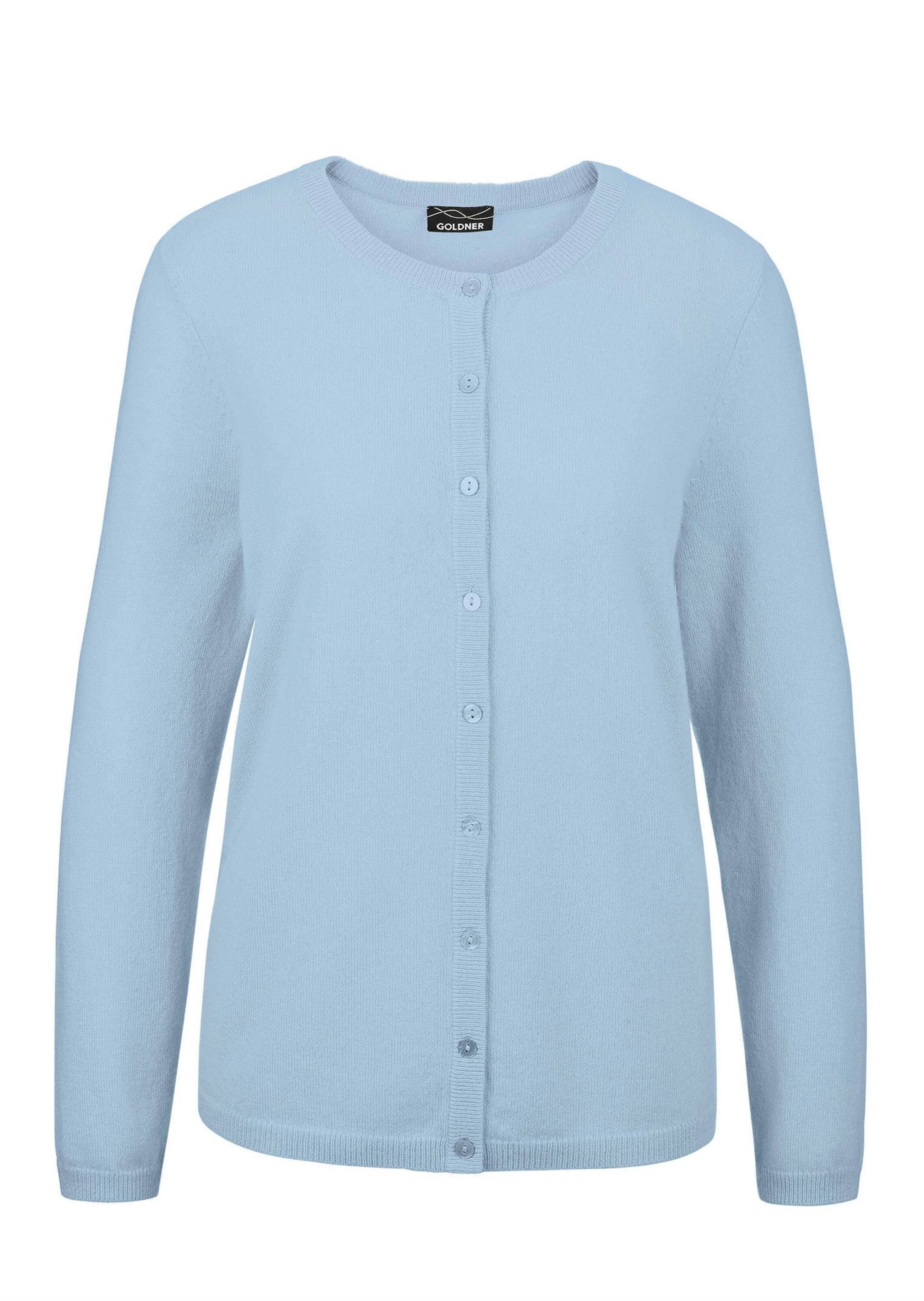 GOLDNER Strickjacke "Kurzgröße Kaschmirstrickjacke mit Rundhals" günstig online kaufen
