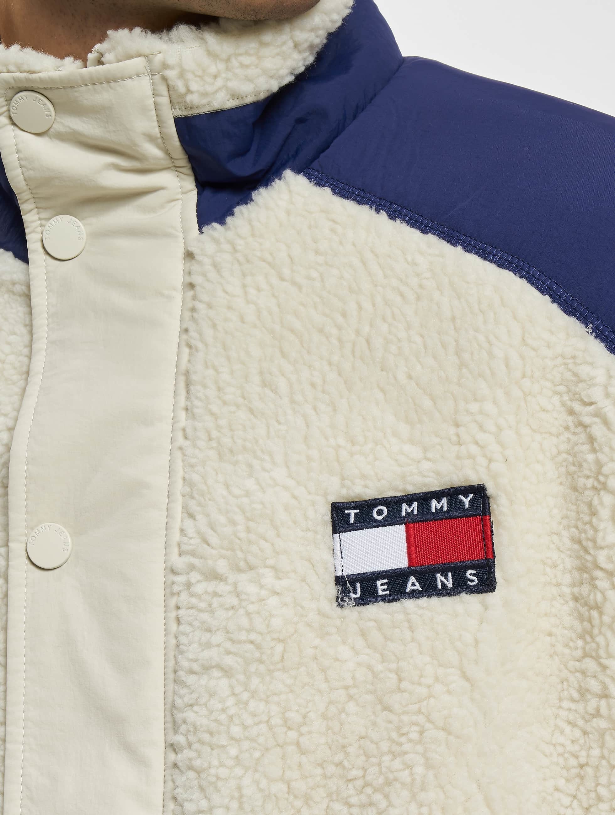 Blouson »Herren Tommy Jeans Fabric Mix Sherpa Fleecejacke«, (1 St.)