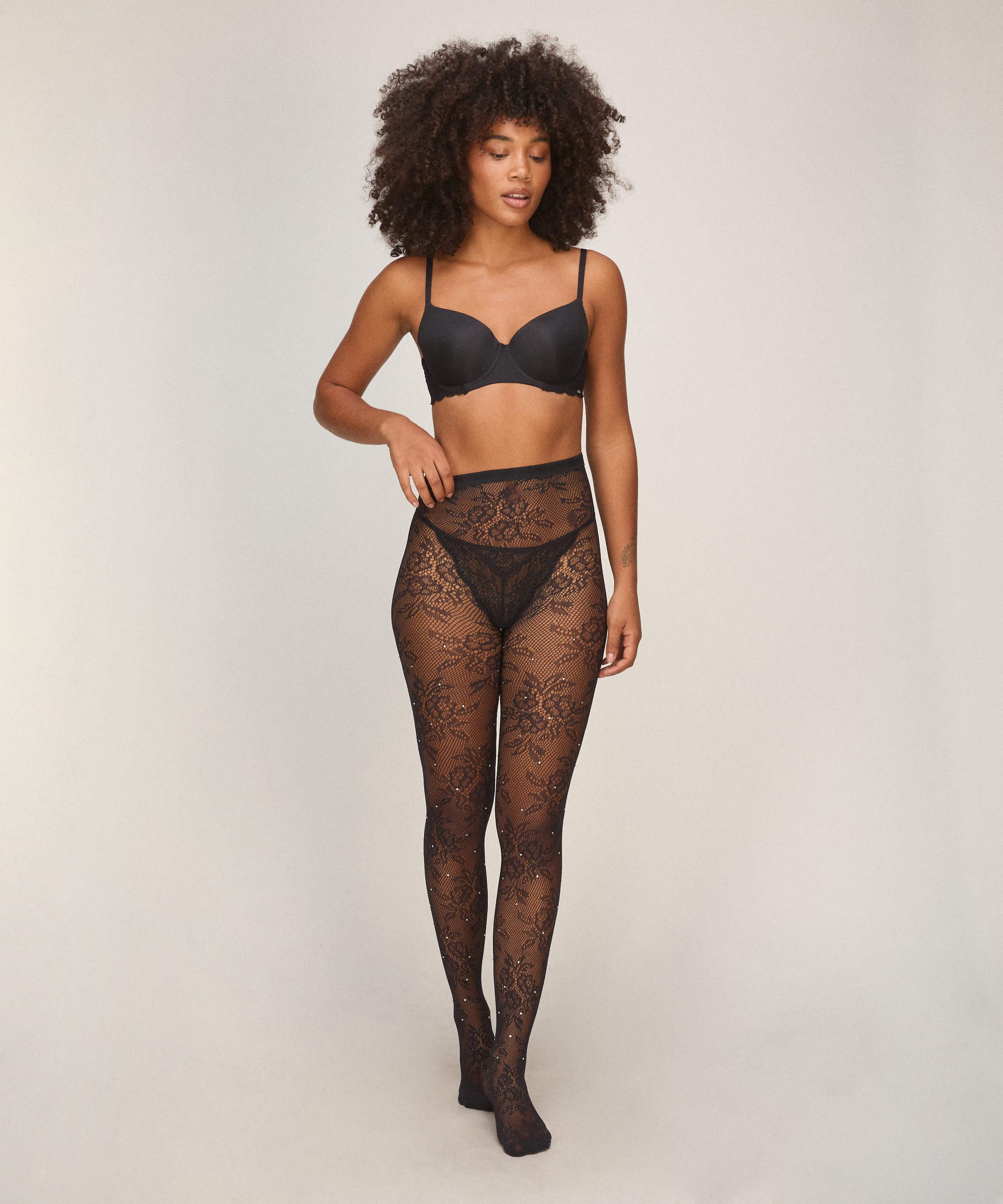 Hunkemöller Strumpfhose »Tight Allover Lace Rhinestones«