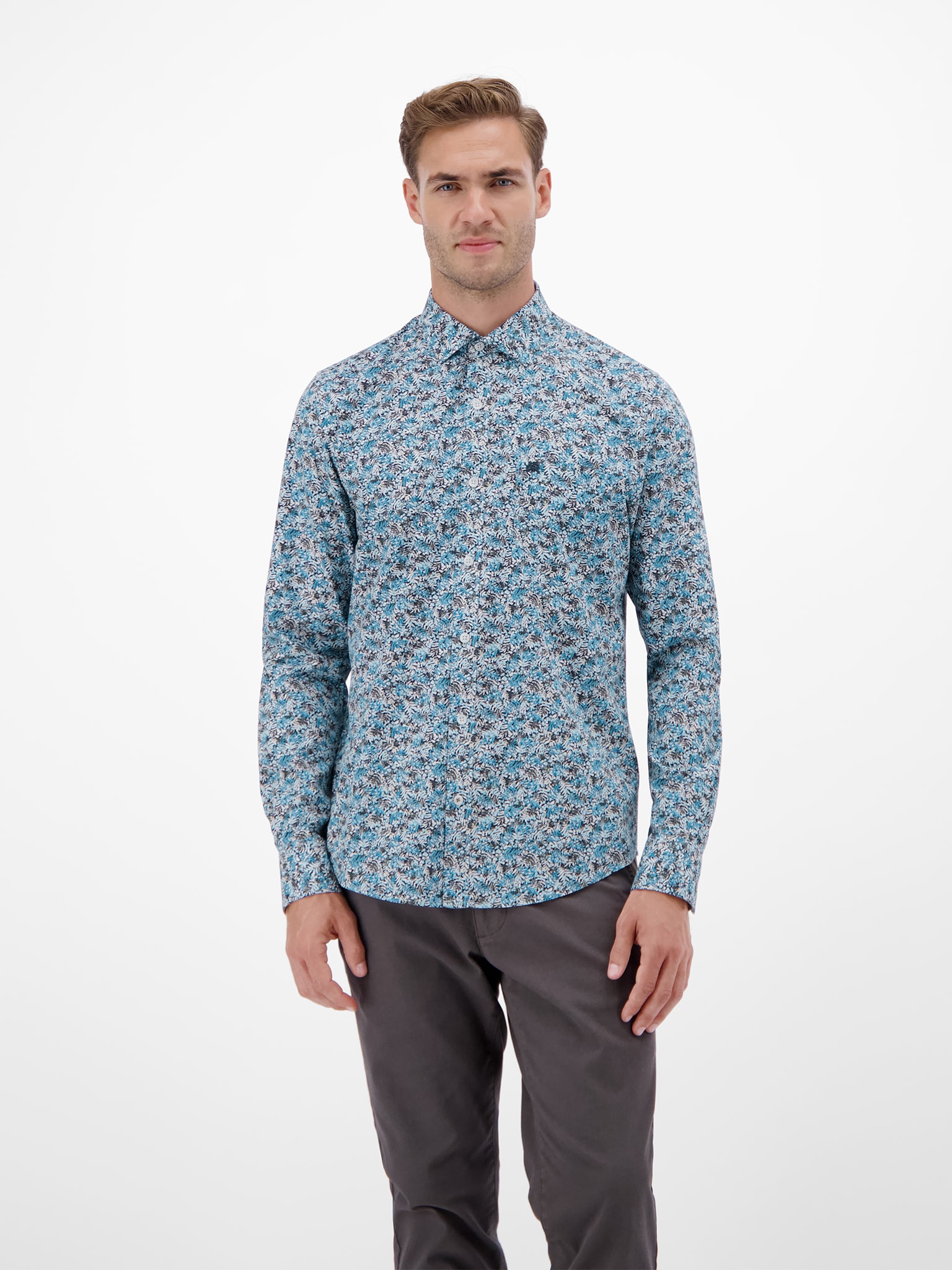 LERROS Langarmhemd, mit grafischem Muster günstig online kaufen