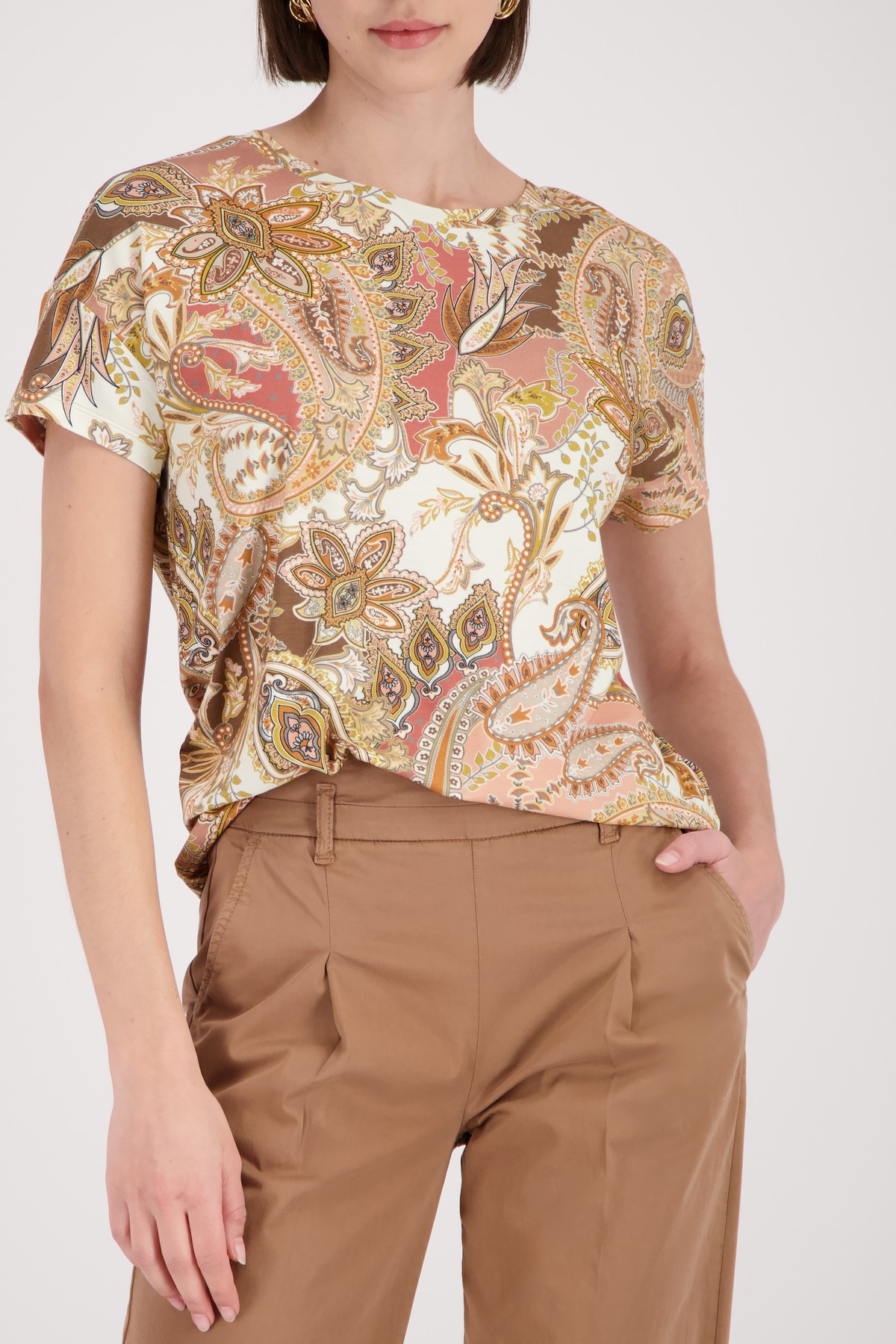 Monari T-Shirt "Shirt Paisleydruck allover" Regular fit mit Paisleymuster