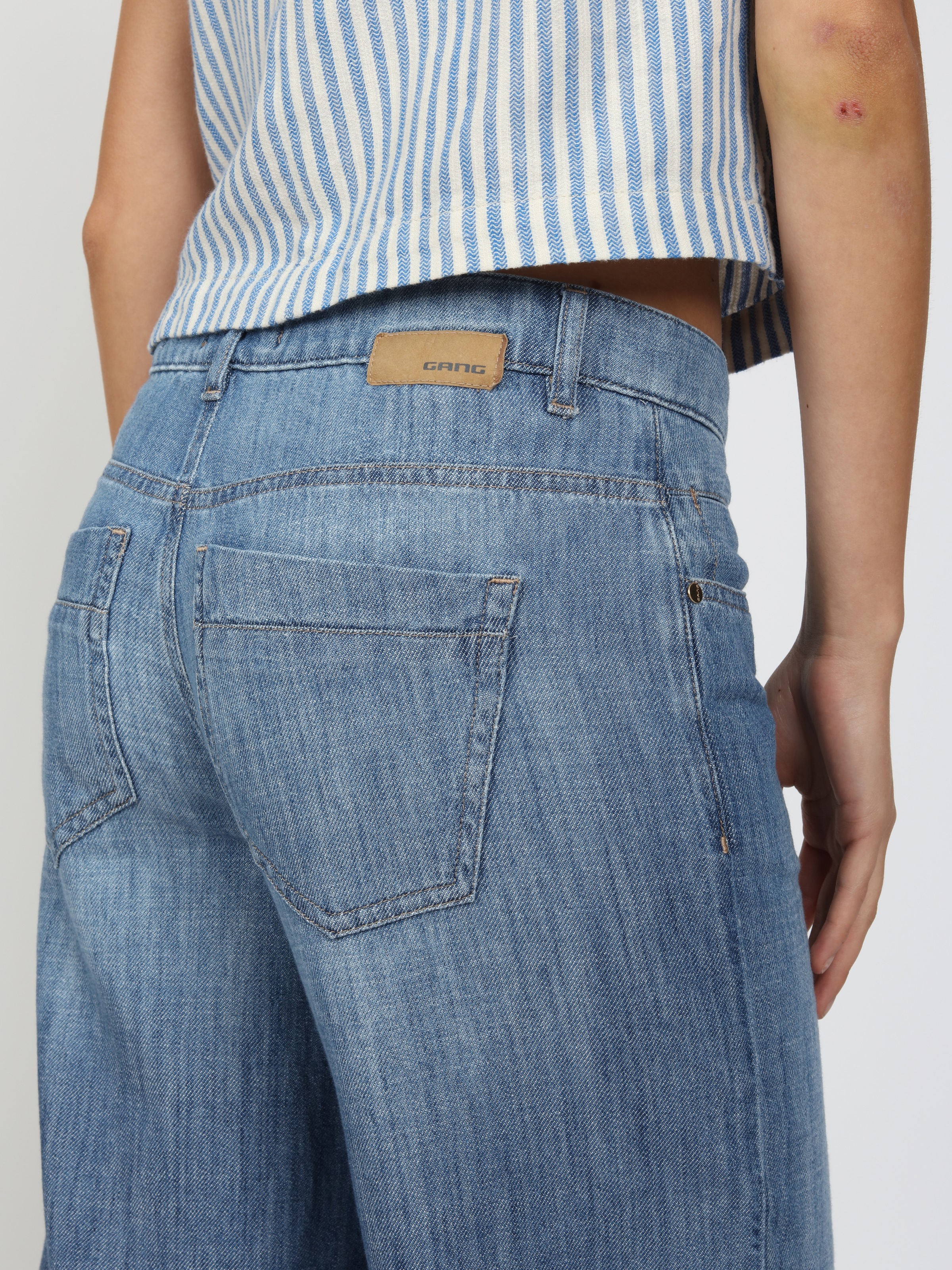 GANG Weite Jeans »94CAROL CULOTTE« Light Denim, 5-Pocket-Stil