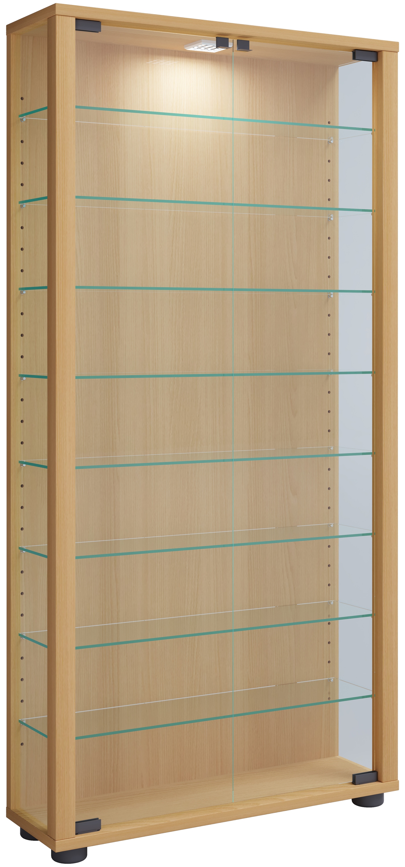 VCM Standvitrine »Holz Glas Stand Vitrine Sammelvitrine Lumo Maxi«