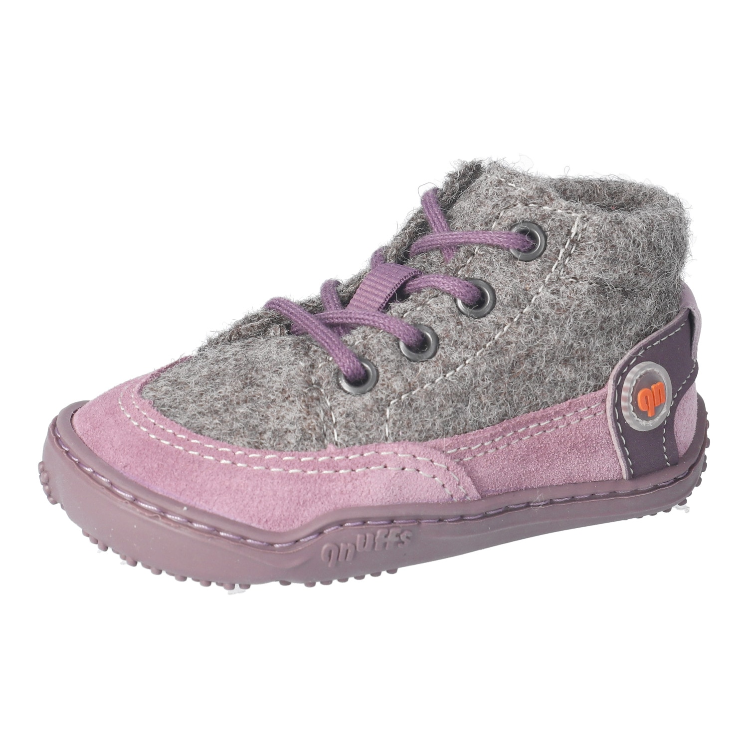 qnuffs Barfußschuh »WEIDE«  Schnürschuh mit Namenschild an der Rückseite