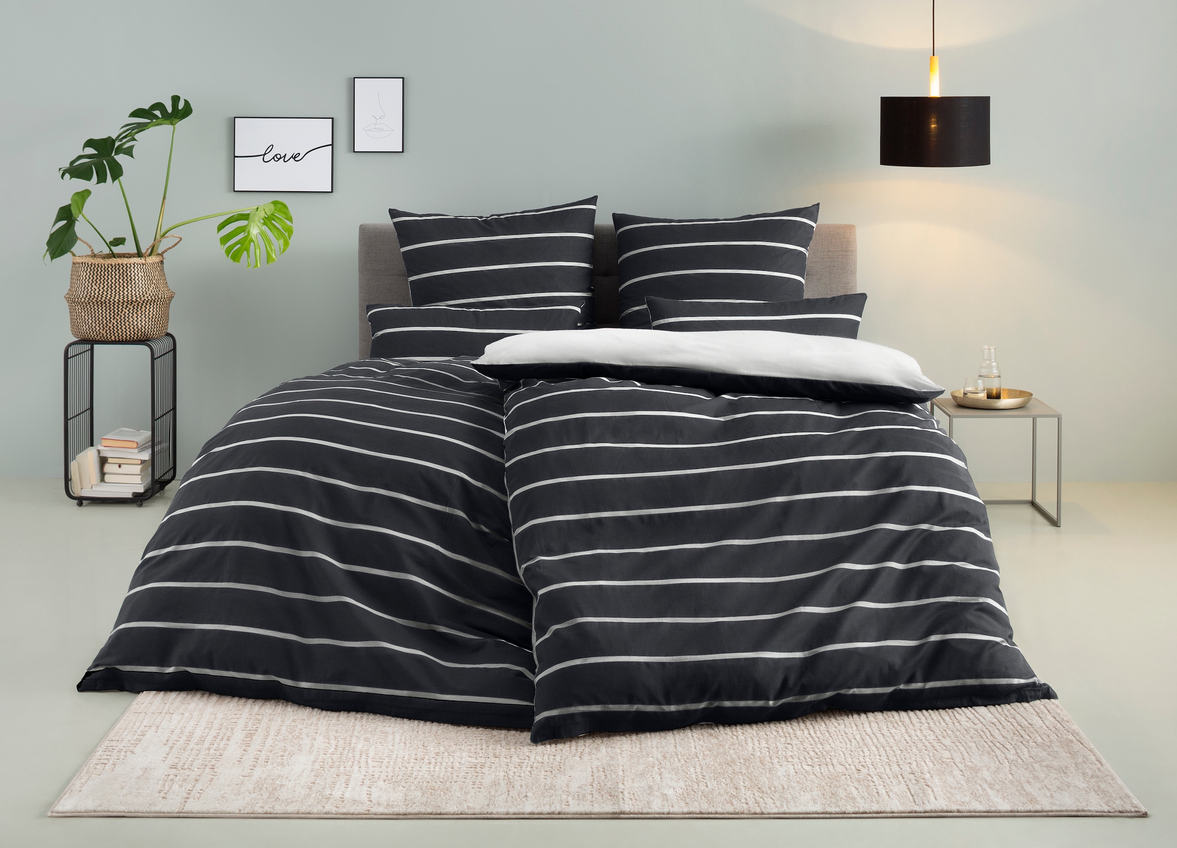 OTTO home Bettwäsche "Katja" 2 Stk. tlg. Bettwäsche aus Baumwolle, Bettwäsc günstig online kaufen