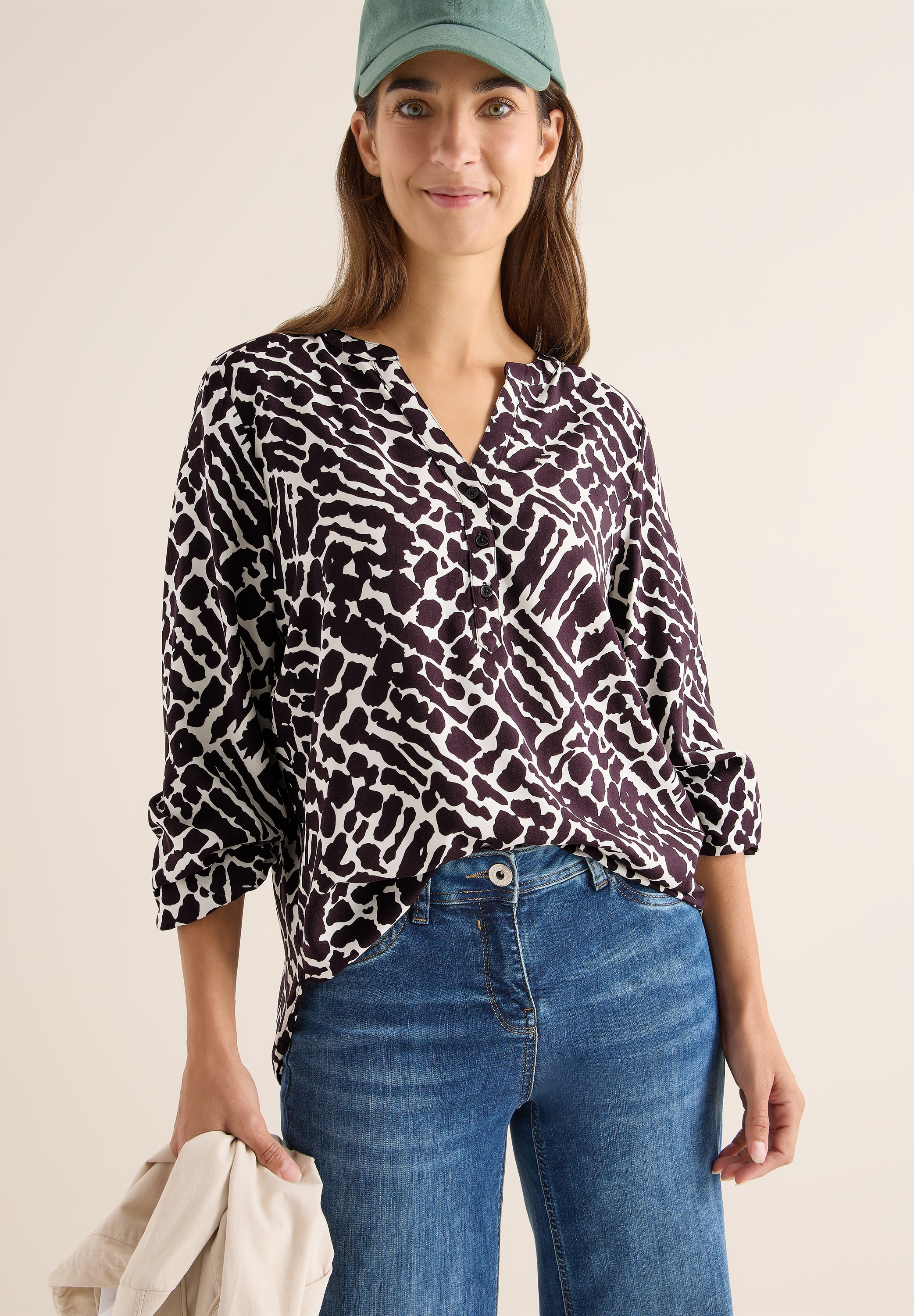 Cecil Shirtbluse fließende Qualität, figurumspielend günstig online kaufen