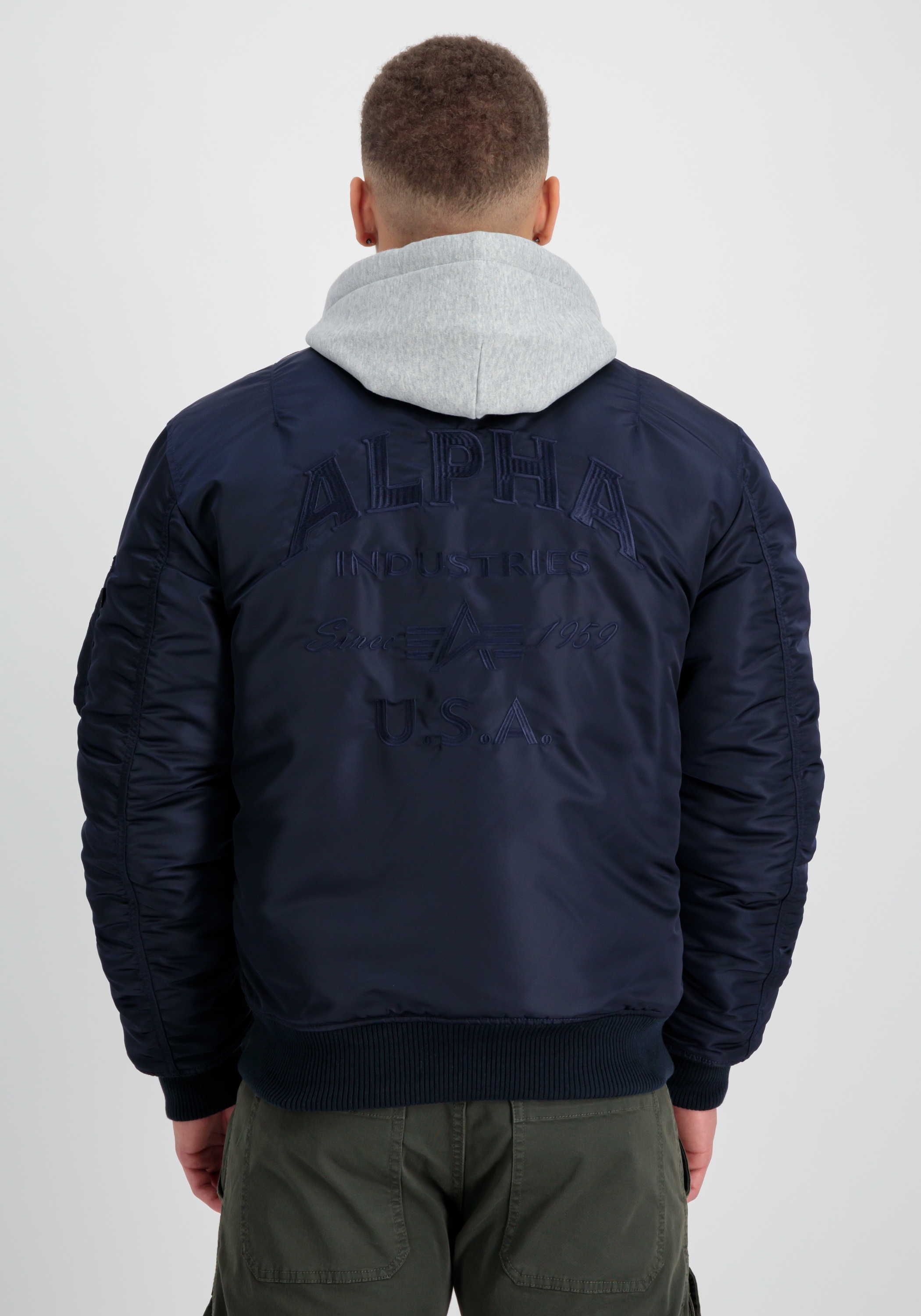 Alpha Industries Bomberjacke »Alpha Industries Men - Bomber Jackets MA-1 Zip Hood Back EMB«