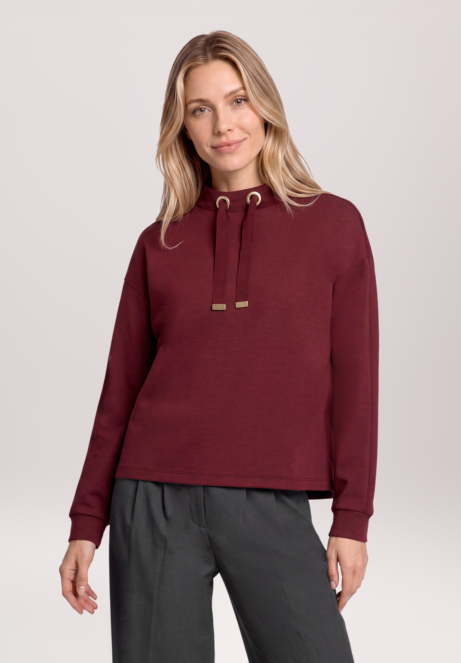 Betty&Co Sweatshirt »Damen mit Stehkragen«
