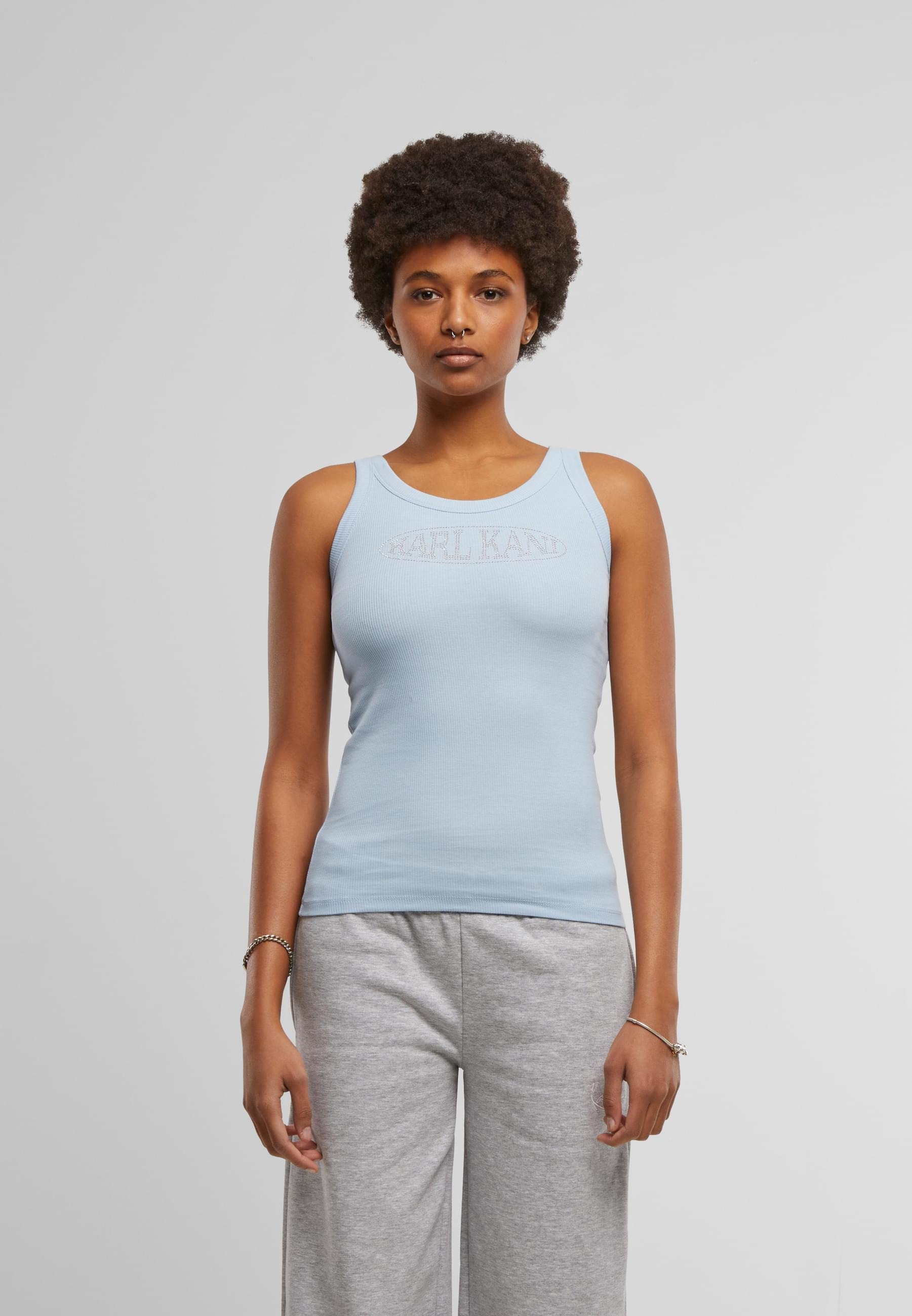 Karl Kani Muskelshirt »Karl Kani Woven Signature Rhinestone Rib Tank«, (1 tlg.)