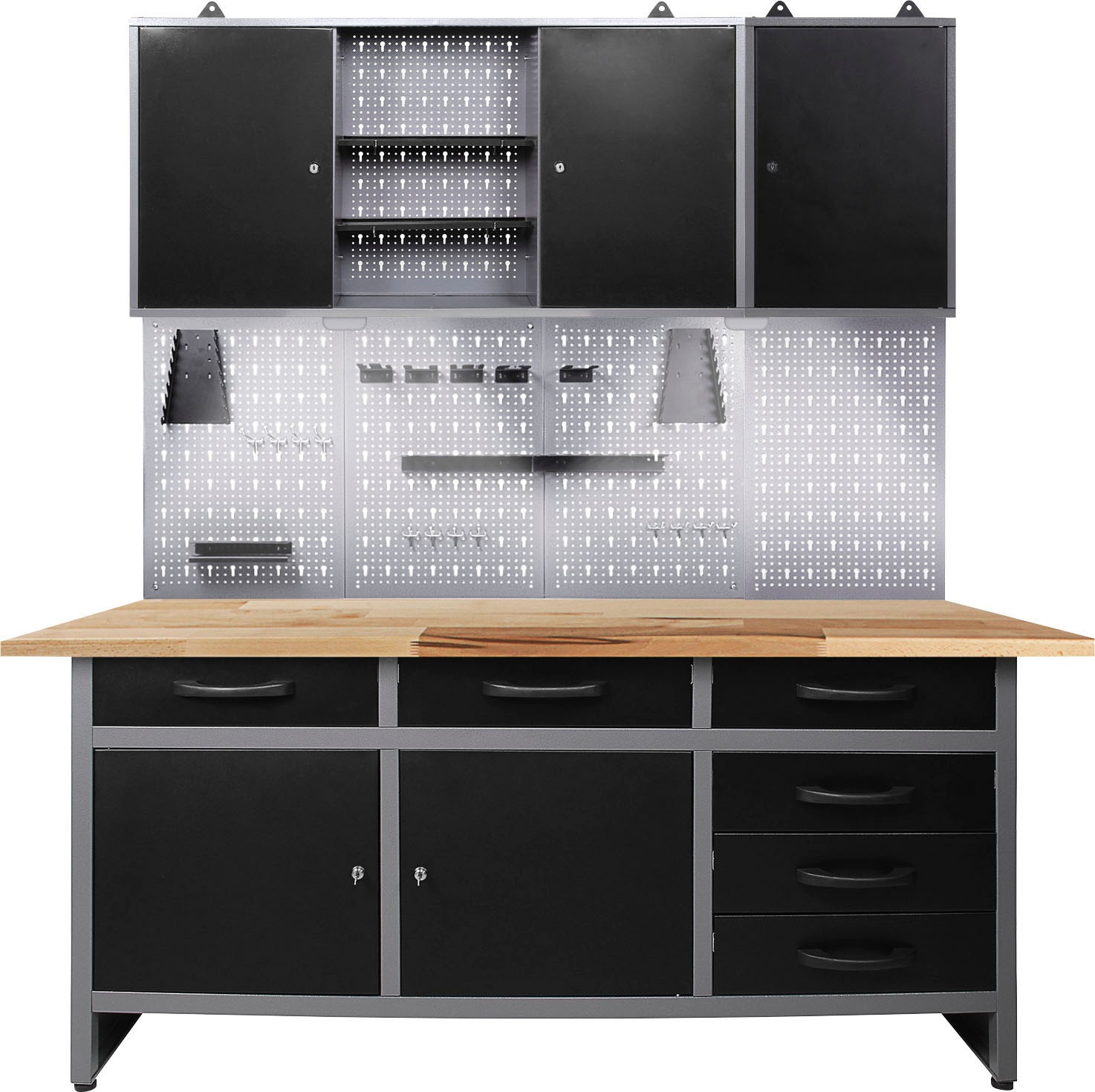 ONDIS24 Werkstatt-Set 160 cm, mit LED