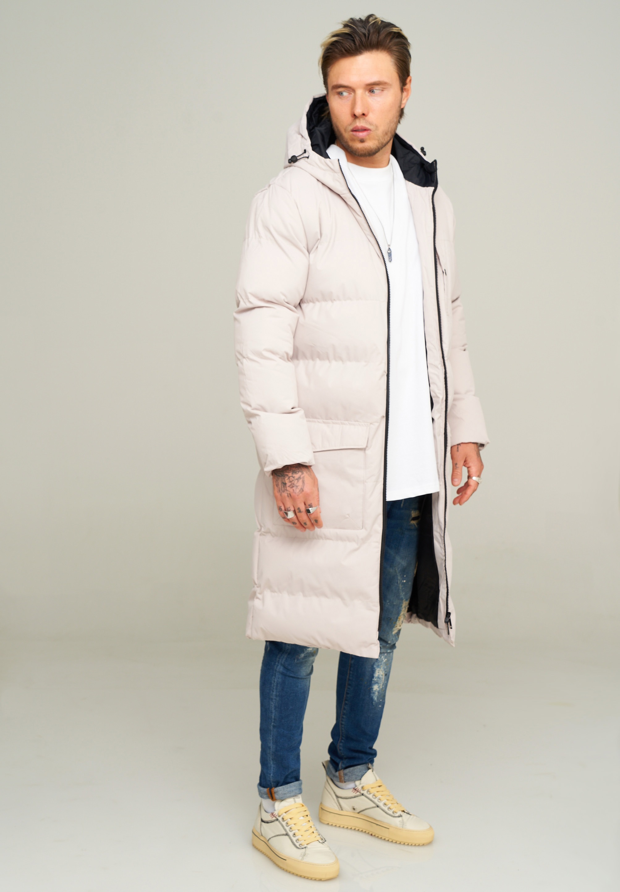 behype Parka "LONGLINE PUFFER PARKA", mit Kapuze günstig online kaufen