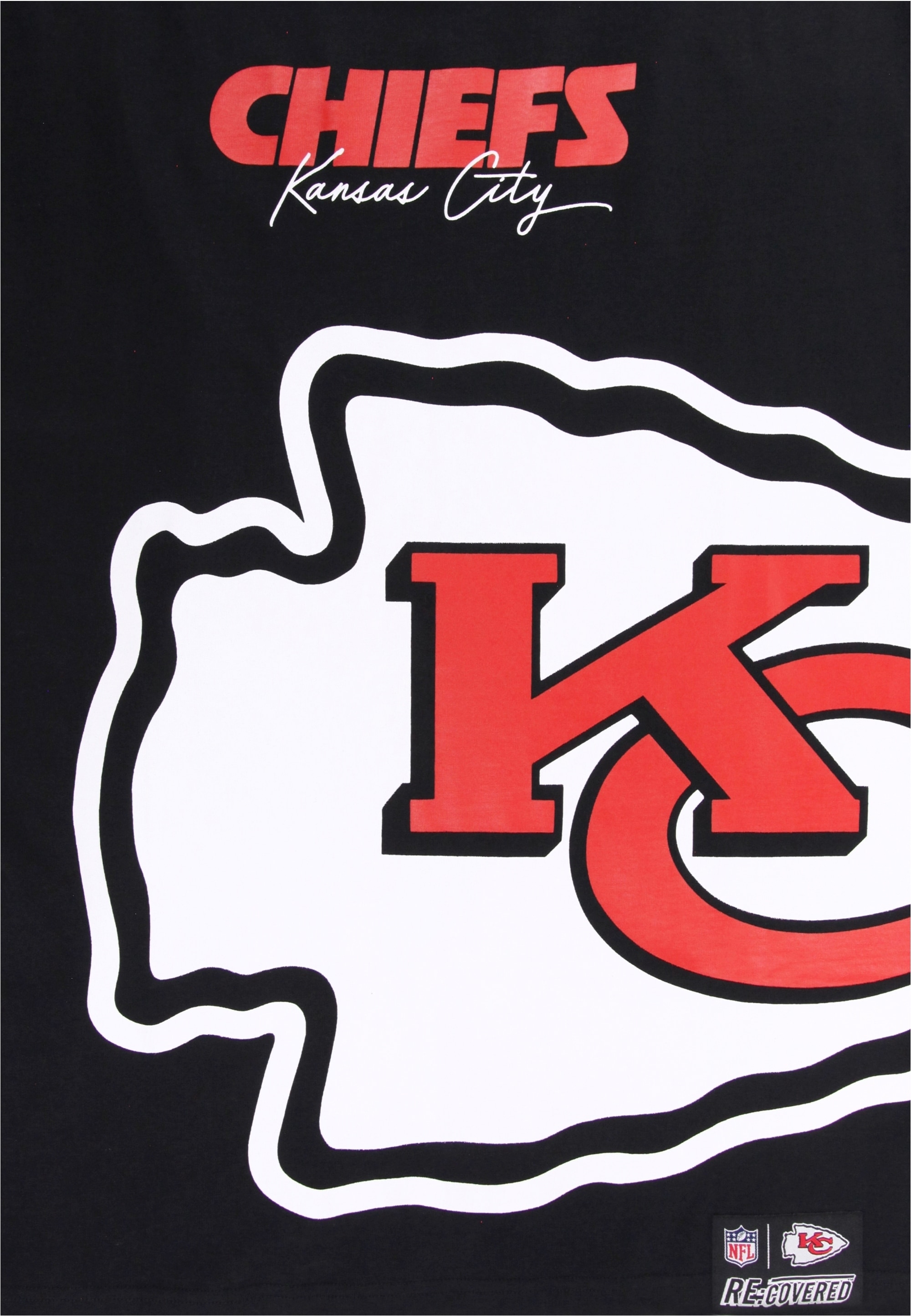 Recovered T-Shirt »NFL Chiefs Kansas City Cut and Sew Oversized«, (1 tlg.), für alle Fans der Kansas City Chiefs