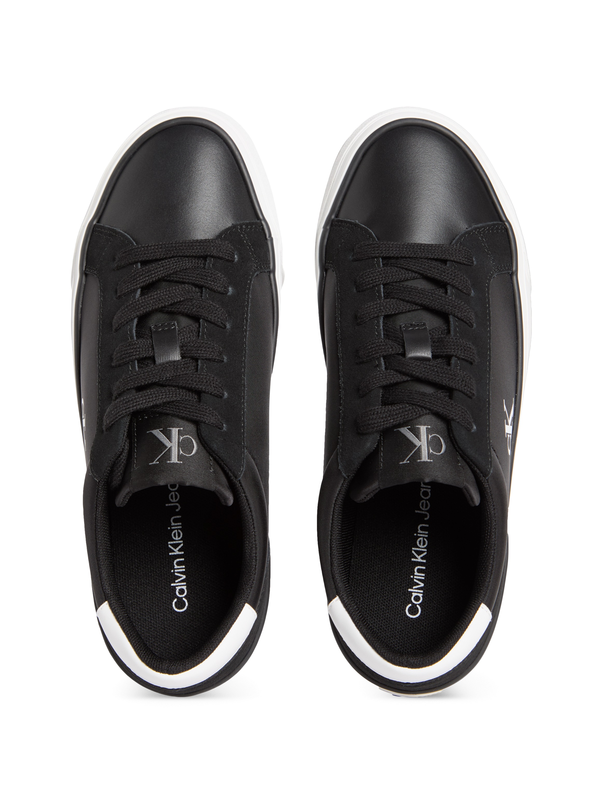 Calvin Klein Jeans Plateausneaker »VULC FLATFORM MG NYLON MIX«, Schnürschuh, Halbschuh, Freizeitsneaker mit softem Schaftrand