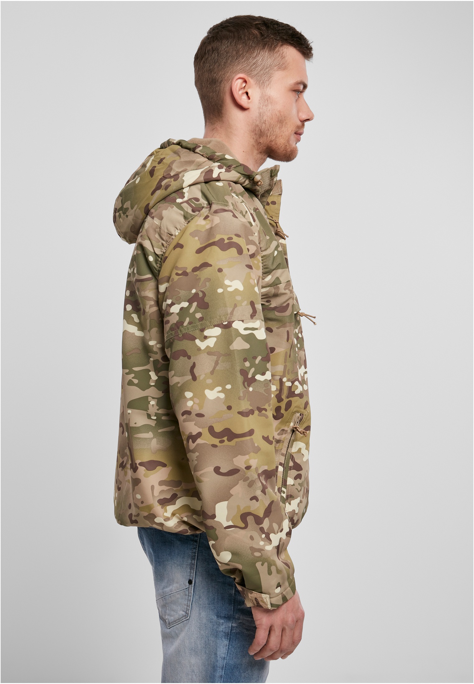 Brandit Anorak »Brandit Herren Fleece Pull Over Windbreaker«, (1 St.), mit Kapuze