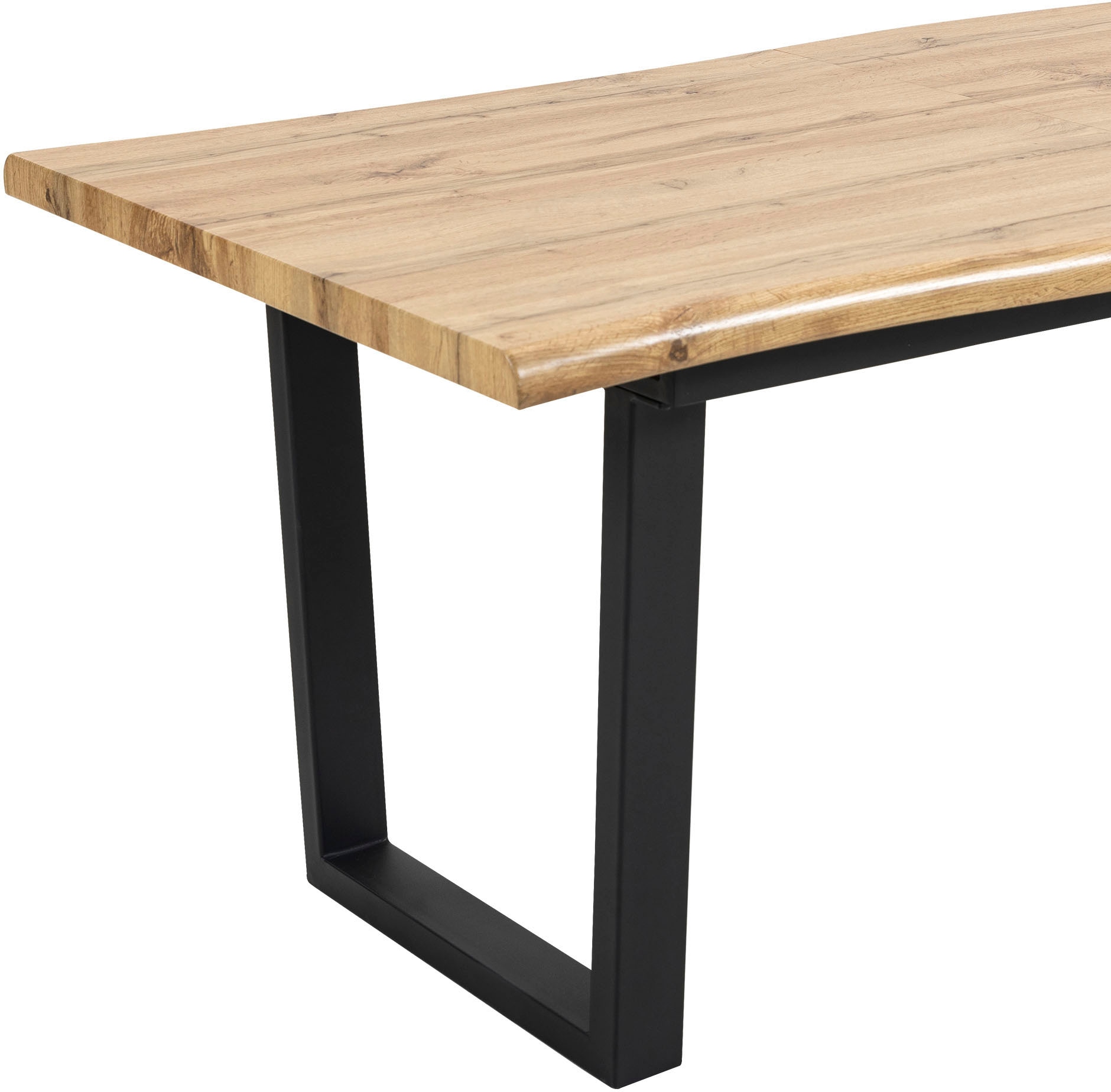 Duo Collection Esstisch »Ausziehtisch« 1 Stk. tlg. 1,80m - 2,20m, Baumkantenoptik, massives Kufengestell