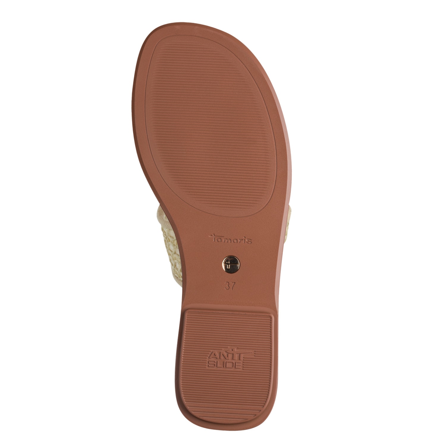 Tamaris Pantolette  Sommerschuh, Schlüpfschuh, Flat mit Baststickerei