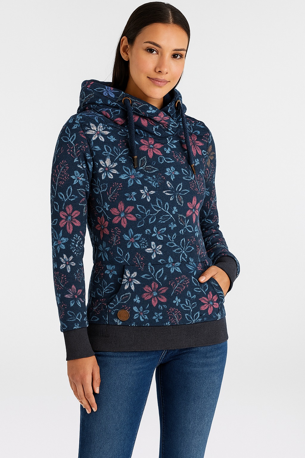 Ragwear Sweatshirt "GRIPY FLOWERS O", Hoodie mit floralem All Over-Druck günstig online kaufen