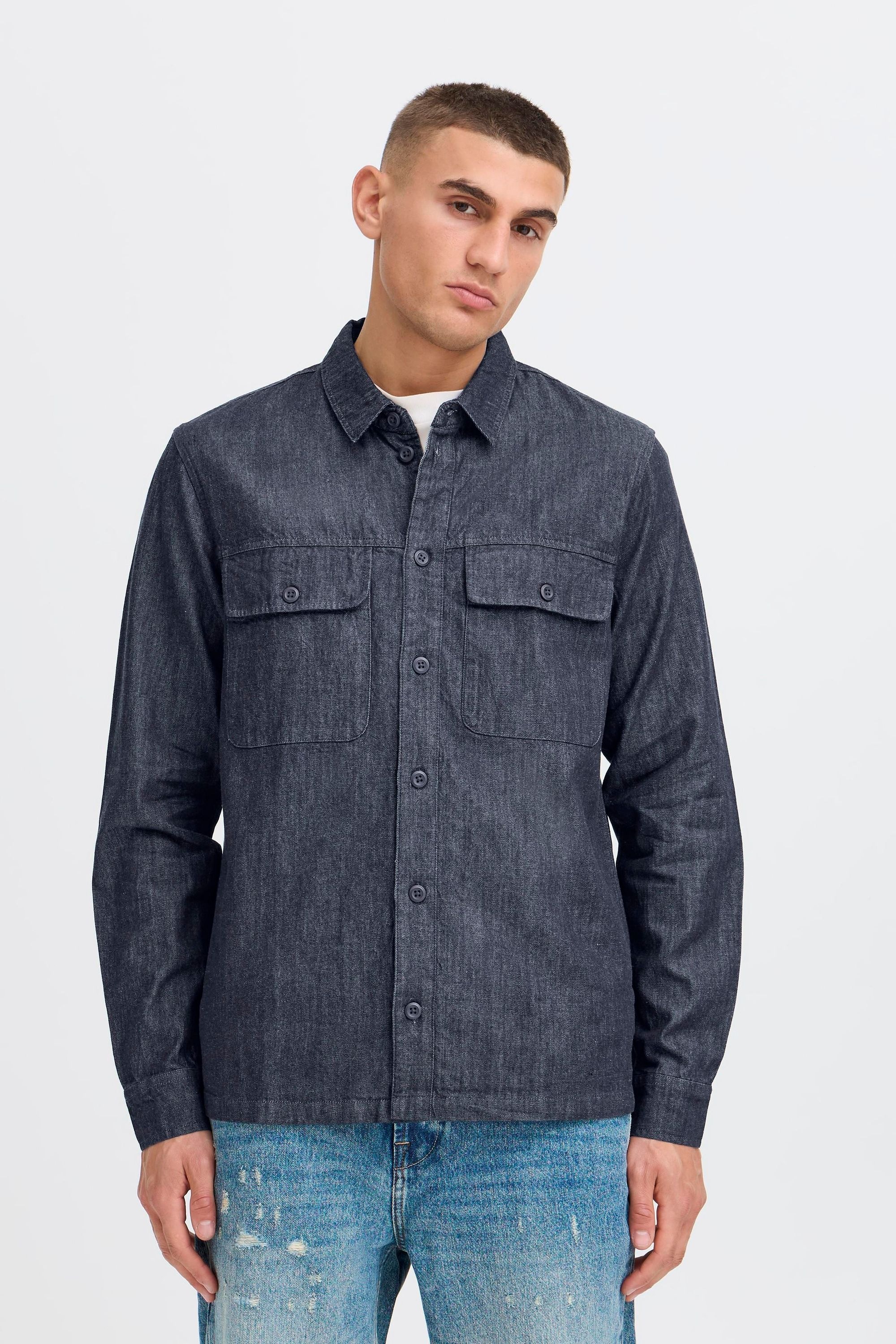 !solid Jeansjacke SOLID "Jeansjacke SDROGUE", Herren, Gr. XXL, blau (middle blau denim), Obermaterial: 100% Baumwolle CO., Jacken Jeansjacke 2