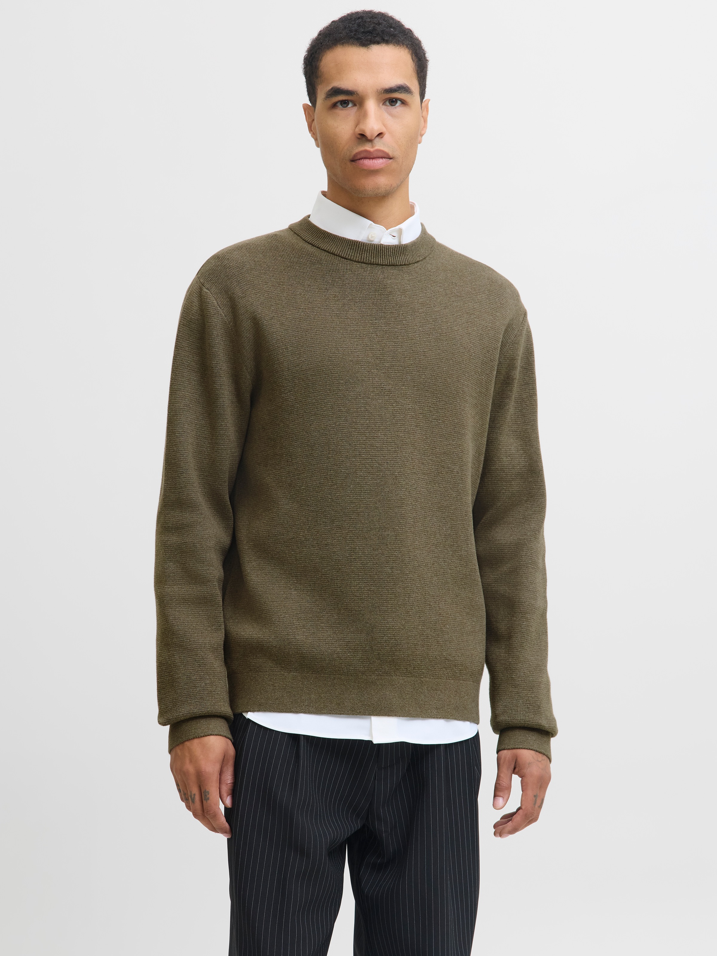 Jack & Jones Rundhalspullover "JPRBLAMILANO STITCH KNIT CREW NECK SN" Baumw günstig online kaufen