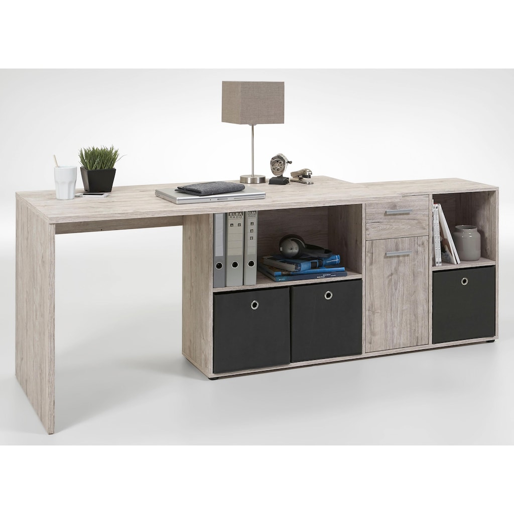 FMD Eckschreibtisch »Lex, Schreibtisch / Sideboard,«