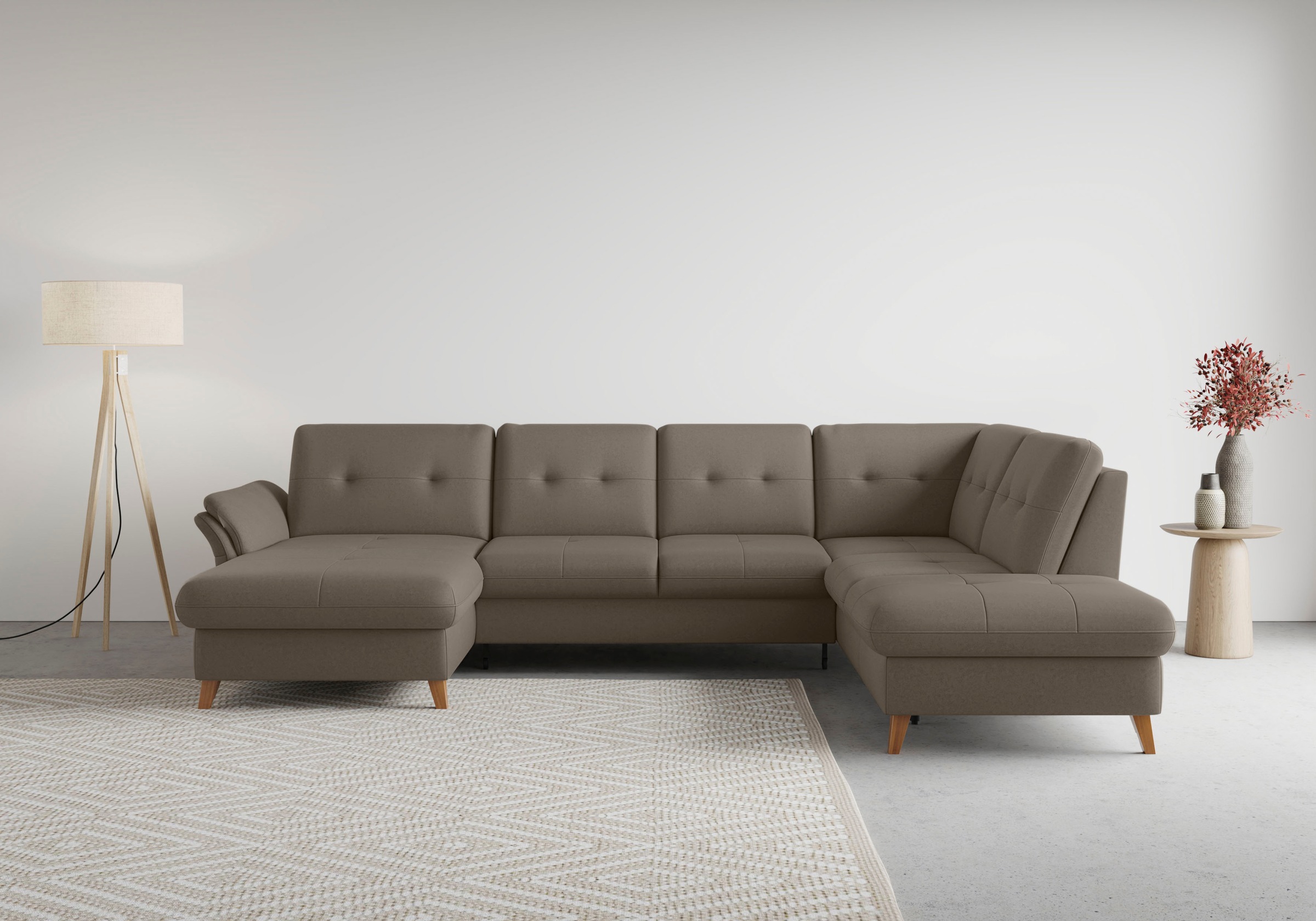 sit&more Wohnlandschaft "Göteborg" inkl. Sitztiefenverstellung, wahlweise mit Bettfunktion & Bettkasten