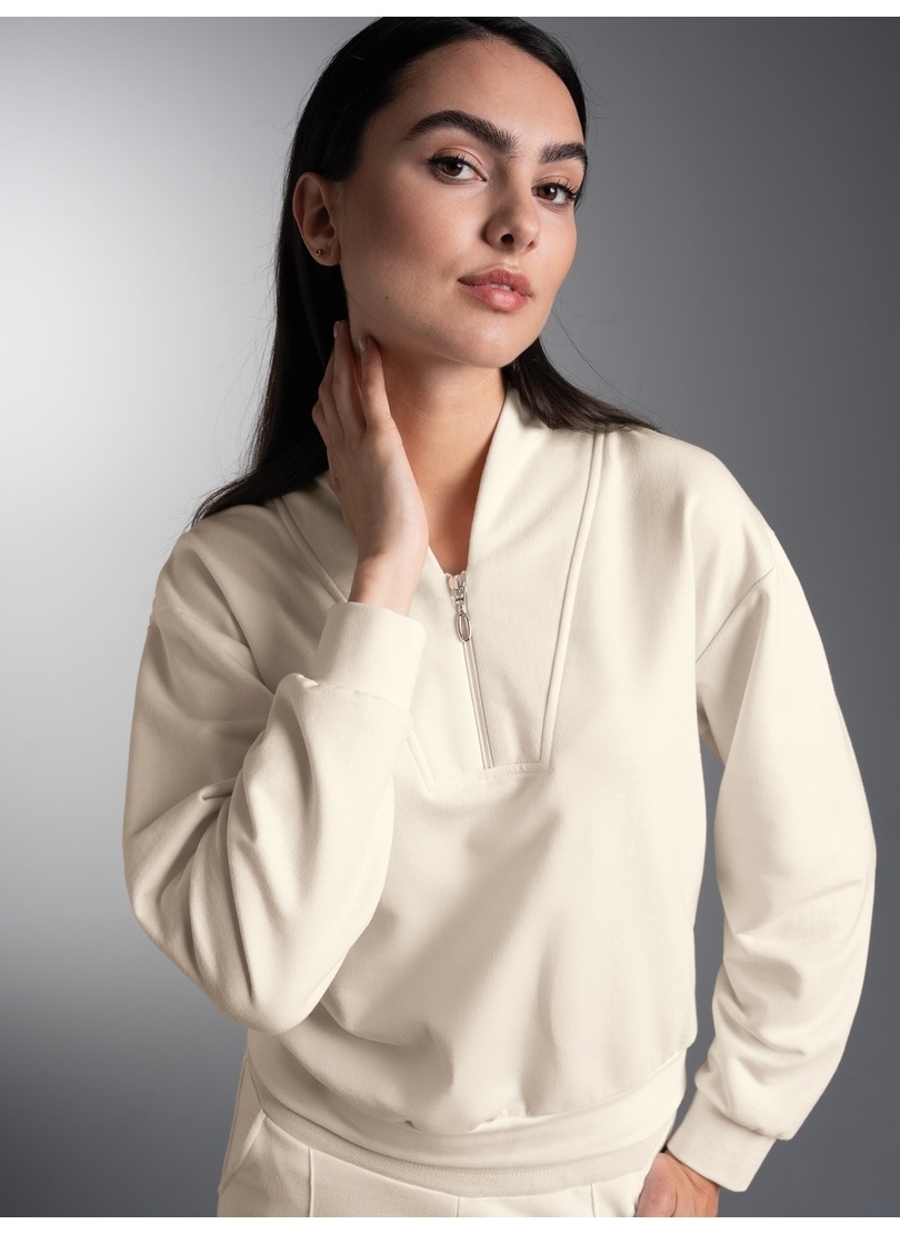 Trigema Sweatshirt »TRIGEMA Sweatshirt mit modischem Reißverschluss«
