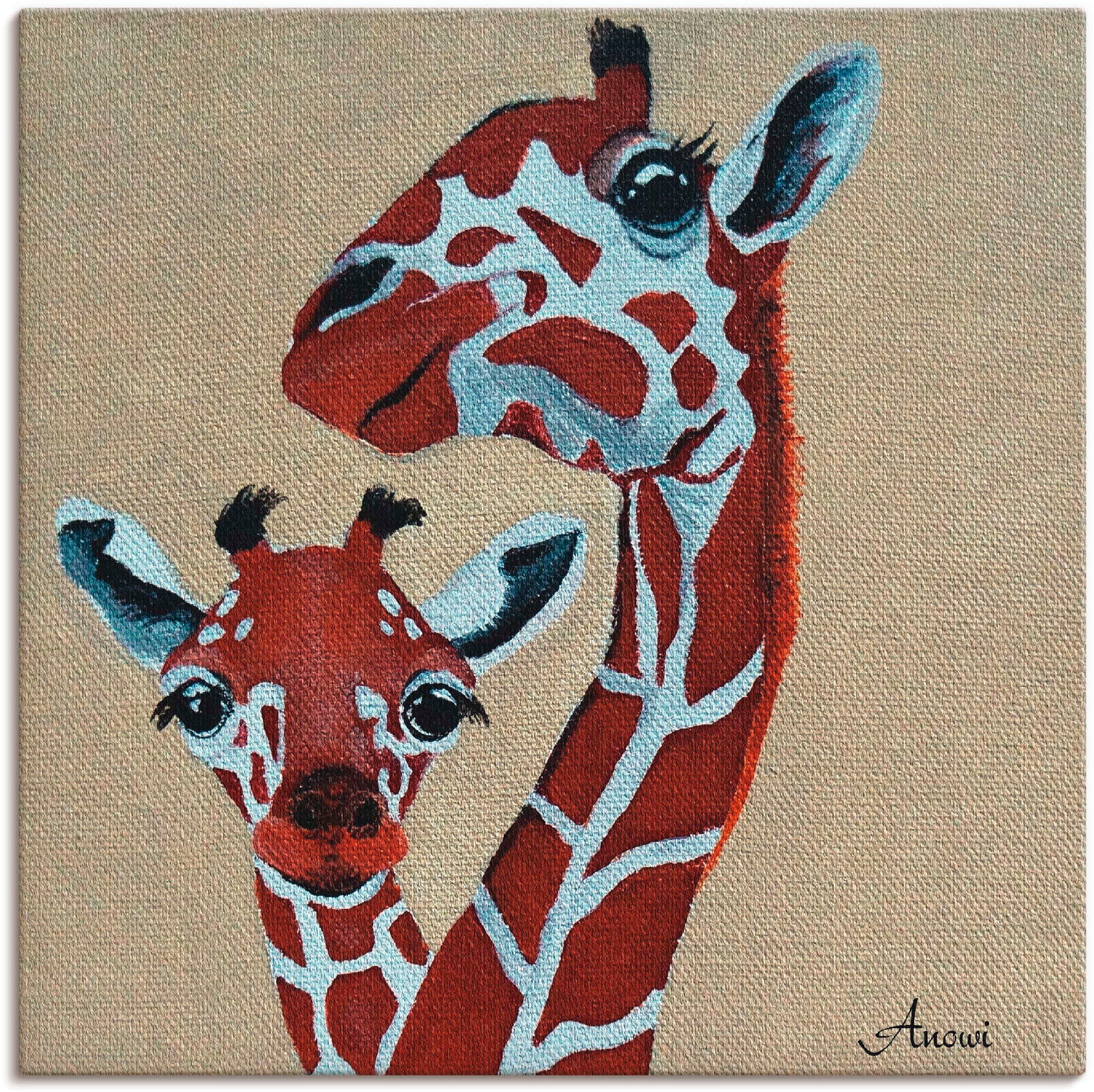 Artland Wandbild oder kaufen Wildtiere, | Wandaufkleber BAUR Poster St.), als (1 »Giraffen«, Größen Leinwandbild, in versch