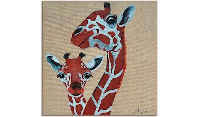 Leinwandbild »Giraffen«, Wildtiere, (1 St.)