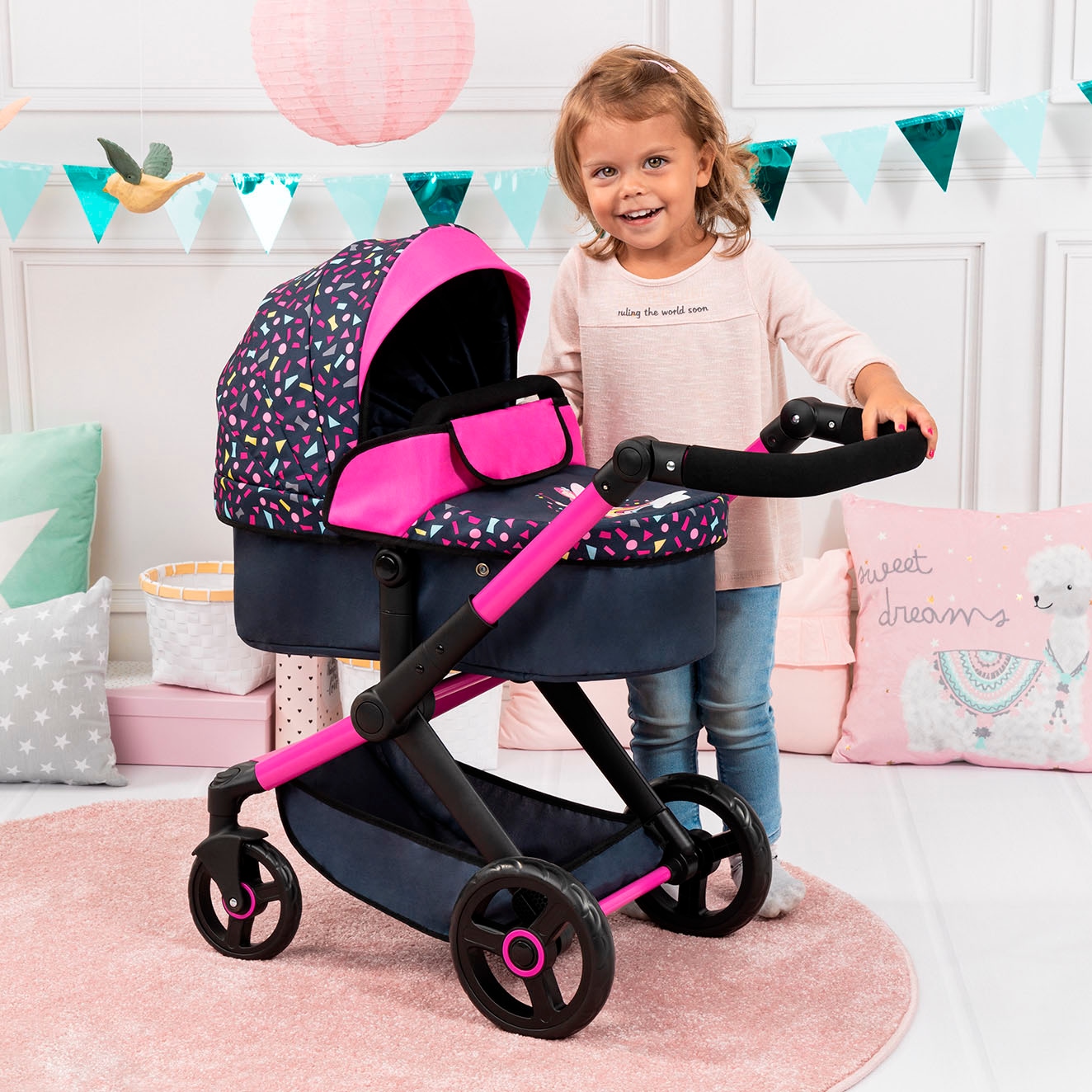 Bayer Kombi-Puppenwagen »Xeo, schwarz«