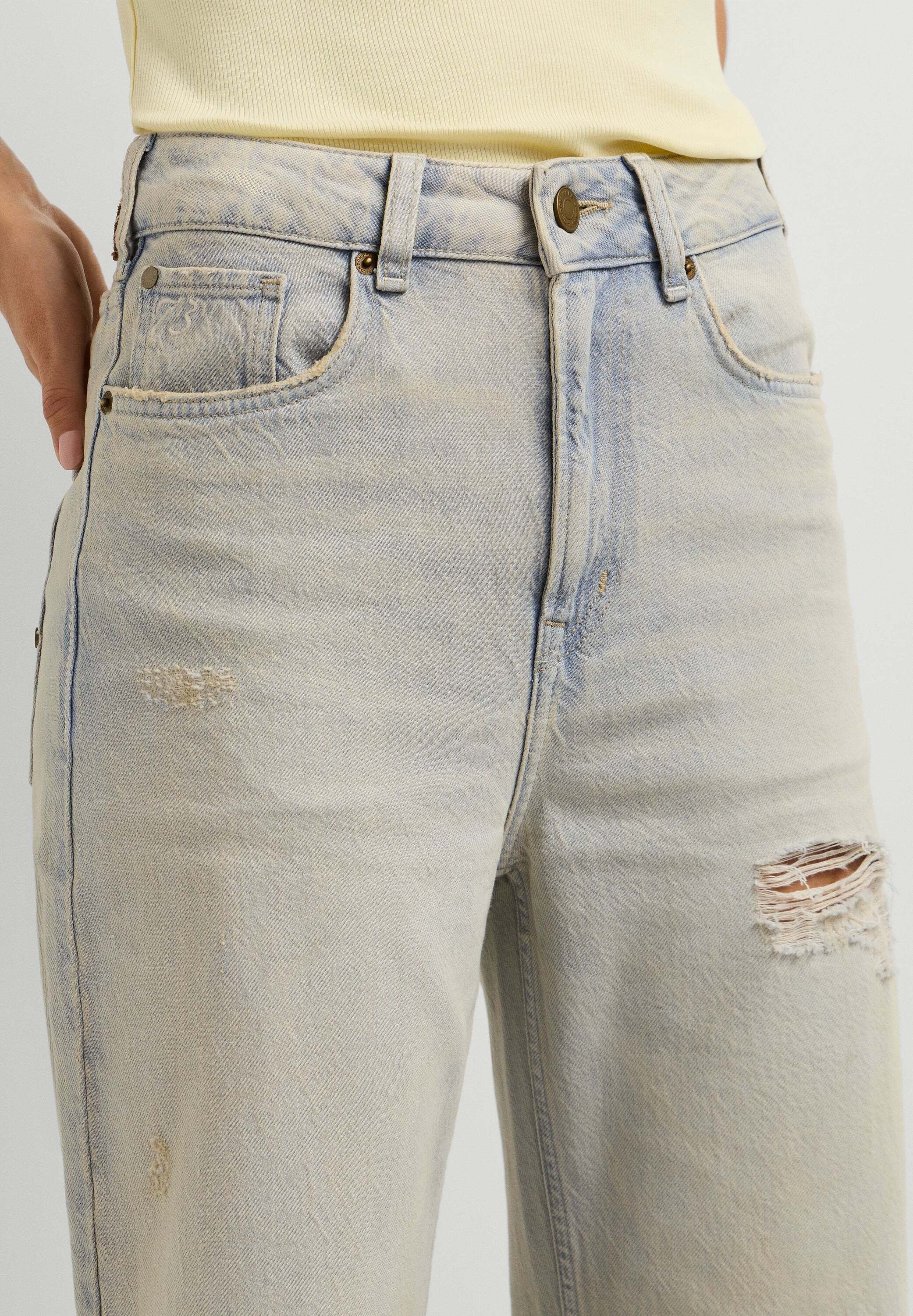 Pepe Jeans Straight-Jeans »straight leg jeans EDEN HW STRAIGHT BEIGE TONE«