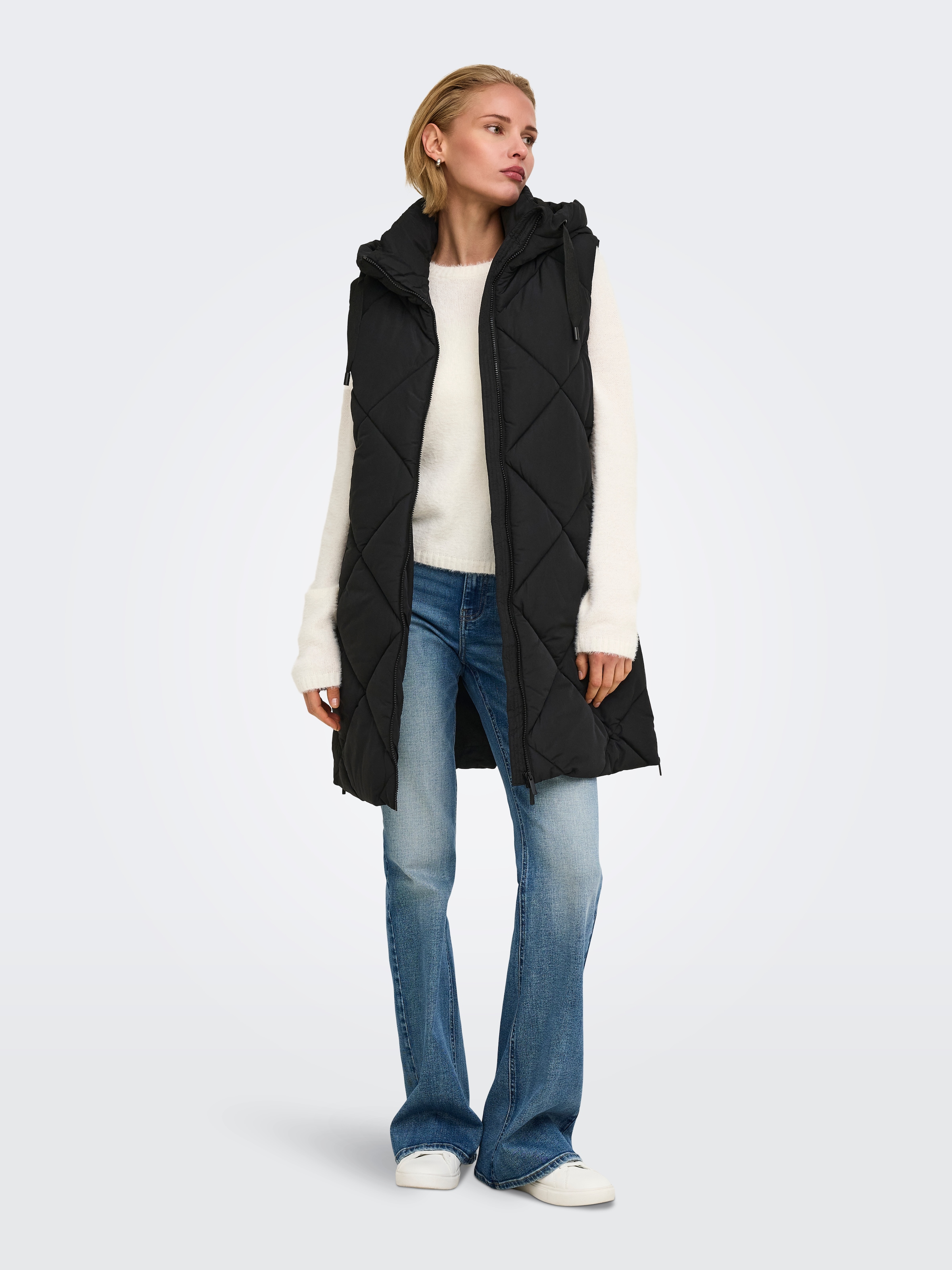 ONLY Steppweste »ONLMAGGI HOOD WAISTCOAT CC OTW« Kunstfaser
