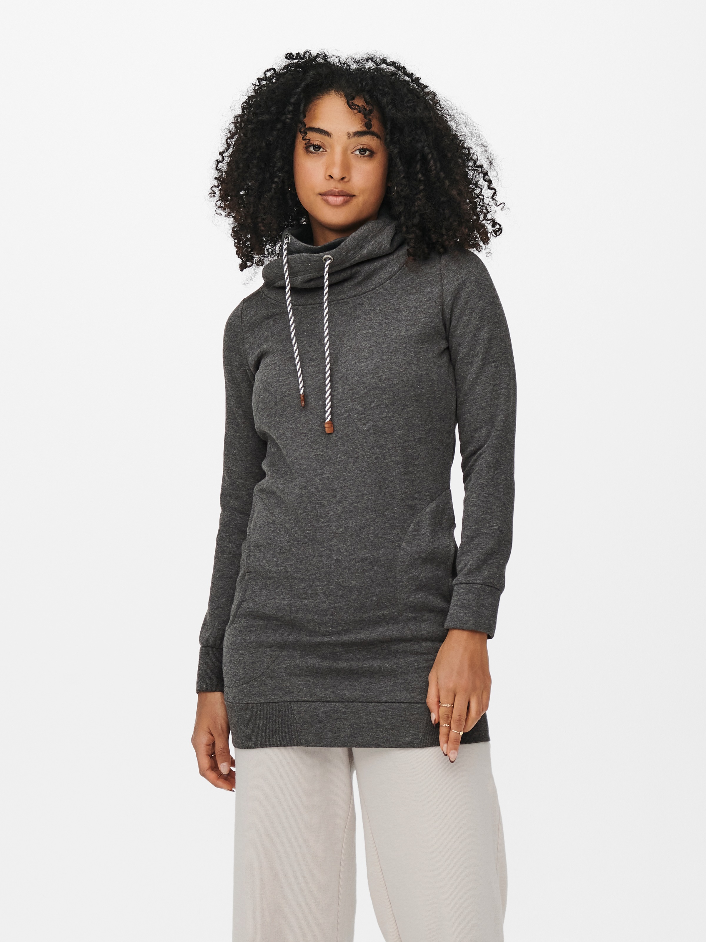ONLY Sweatshirt "ONLBETTE L/S LONG HIGH NECK SWT" günstig online kaufen