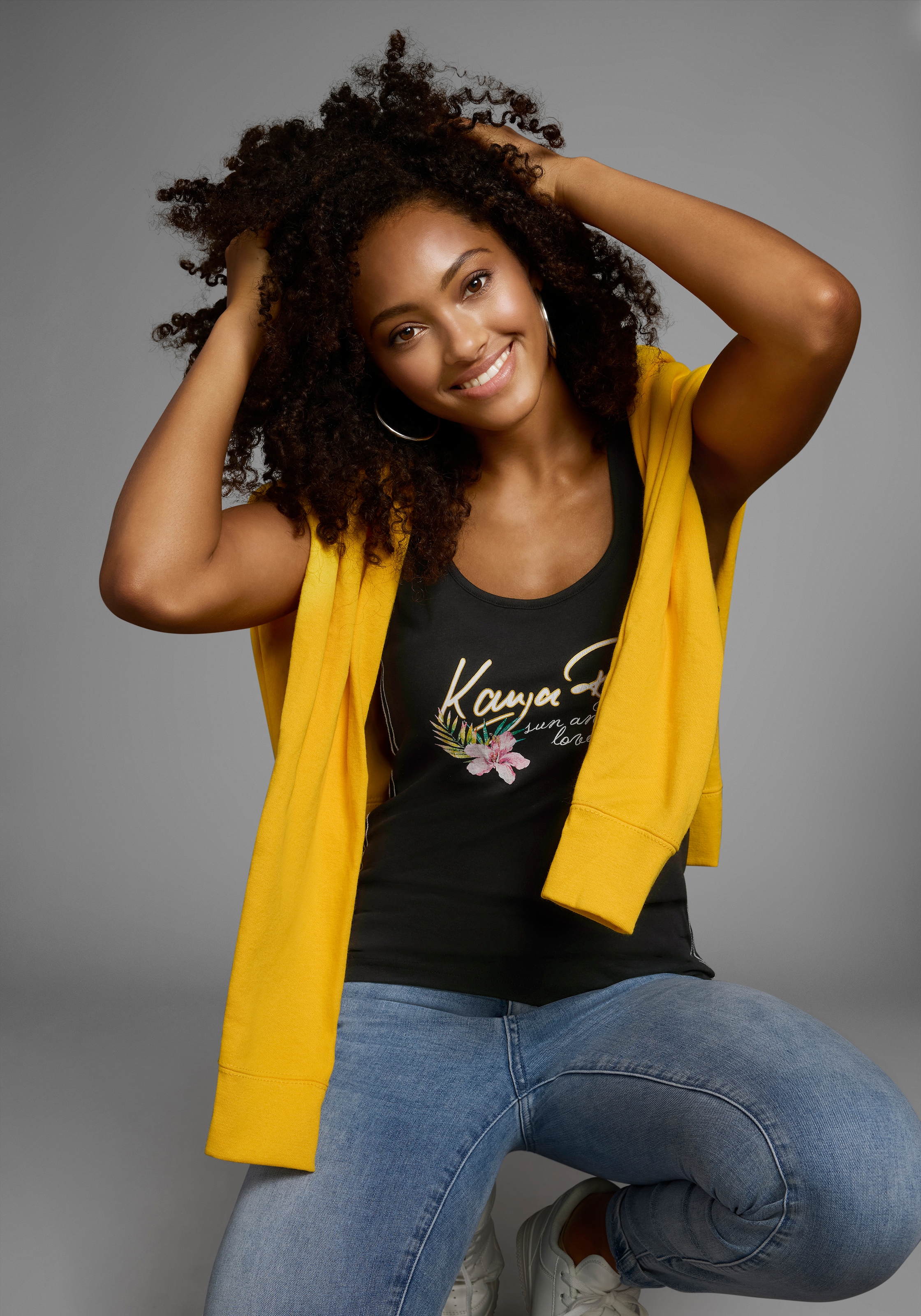 KangaROOS Tanktop, mit femininem Frontdruck