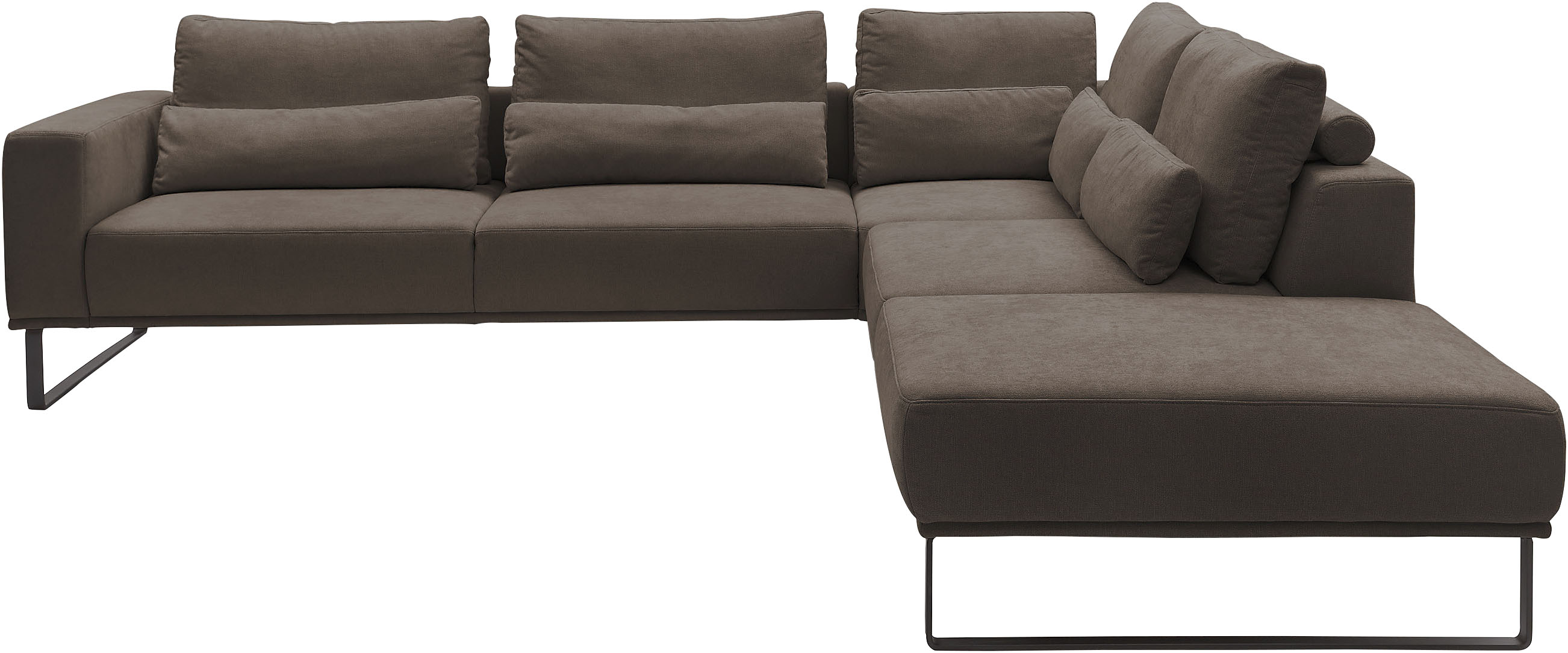 Musterring "JustB PM100 Federkern & Kaltschaum, bequem, Breite 308cm, L-Form" mit Sitztiefenverstellung und Kissen, mit Metallkufe, Maße 290x308 cm