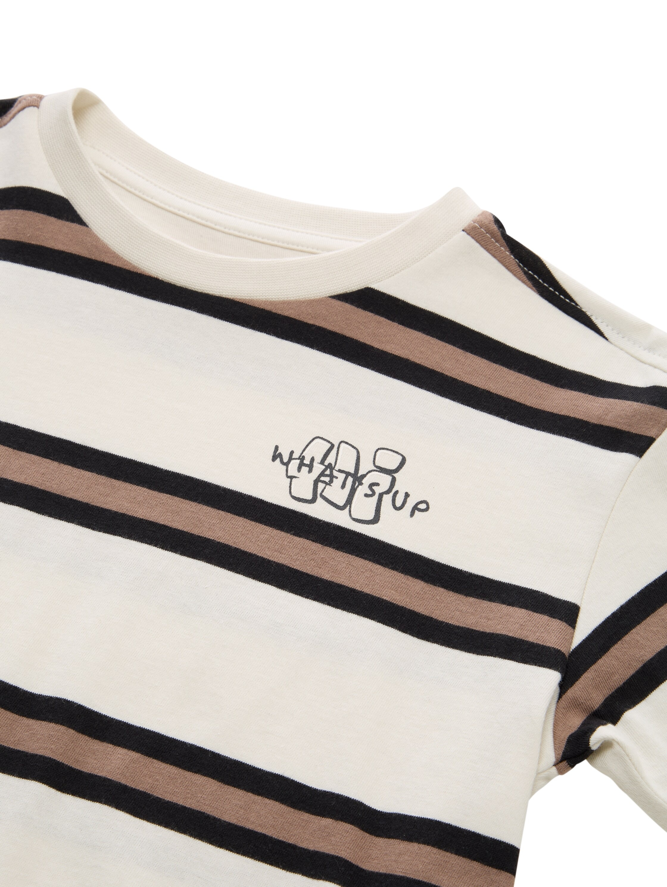 Thumbnail - TOM TAILOR Langarmshirt, gestreift und mit Print