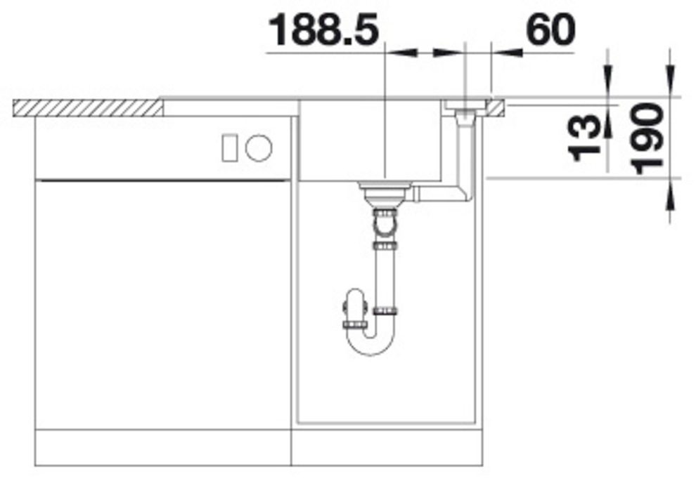 Blanco Granitspüle »AXIA III 45 S« 1 Stk. tlg. inklusive gratis Esche-Compound-Brückenschneidebrett
