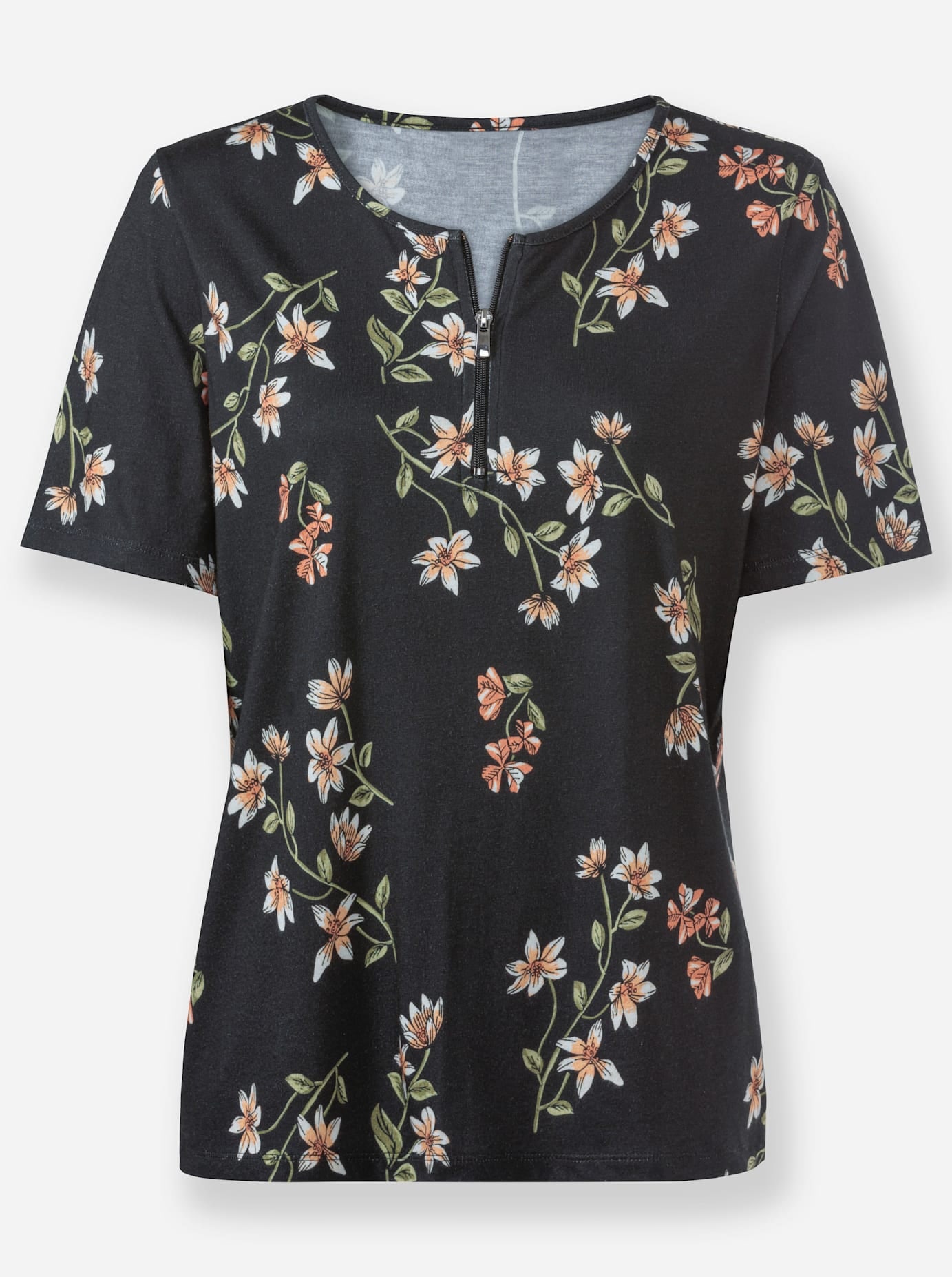 Inspirationen Kurzarmshirt »Baumwoll-Modal-Shirt«, (1 tlg.)