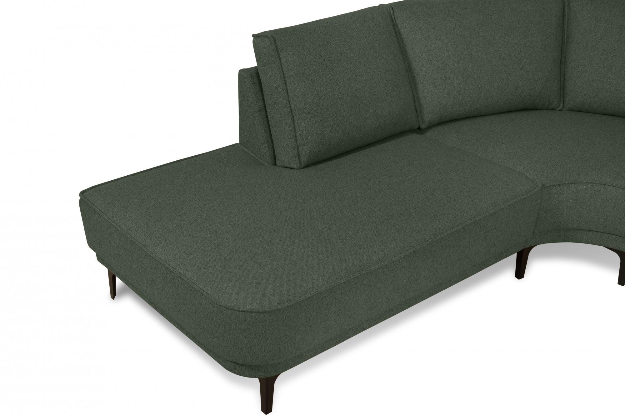 Places of Style Ecksofa »Casina«, mit abgerundeter Ottomane, in einem weichen Chenille-Stoff