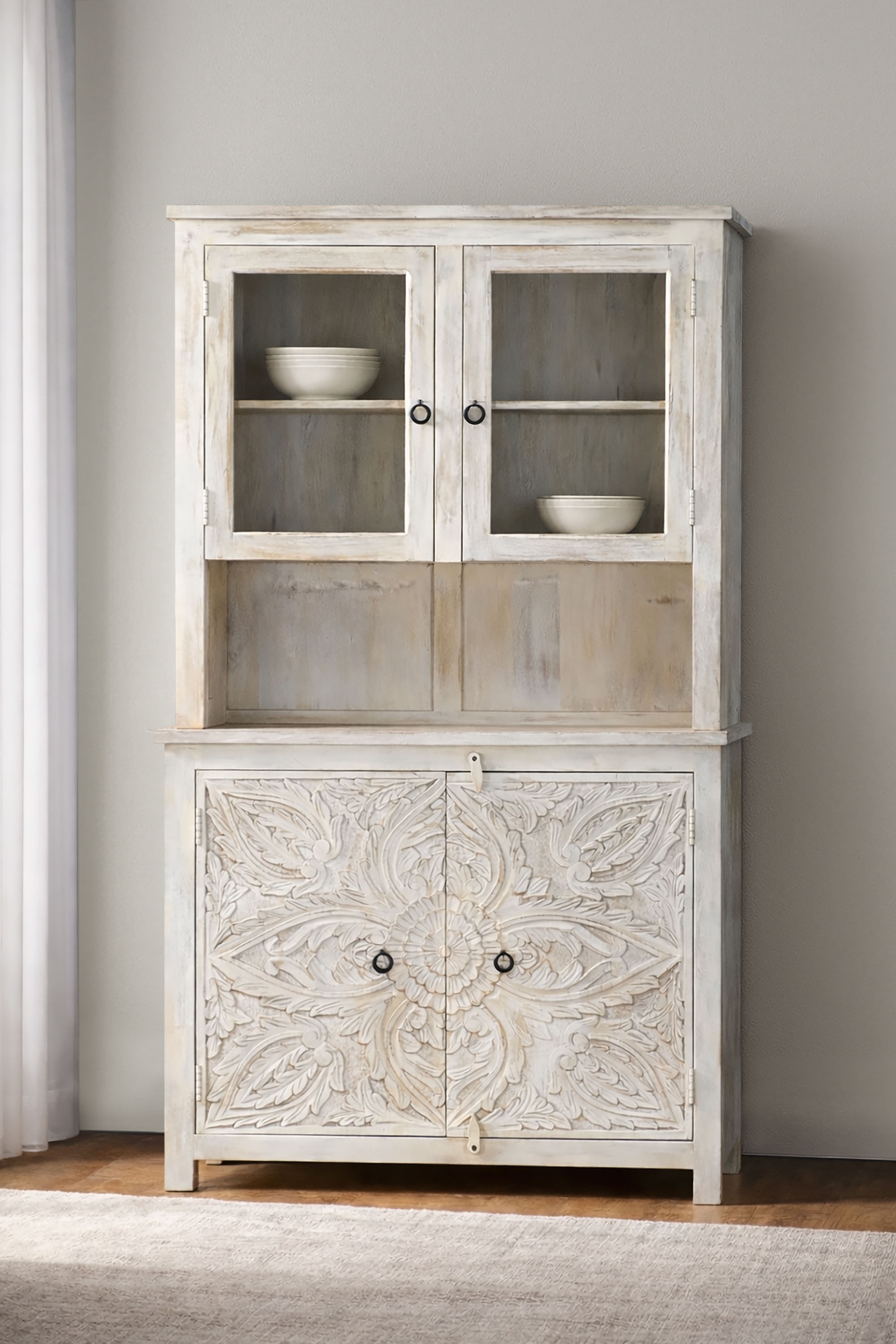 OTTO home Buffet "Prem" mit dekorative Fräsungen, handgefertigt, Unika-Möbe günstig online kaufen