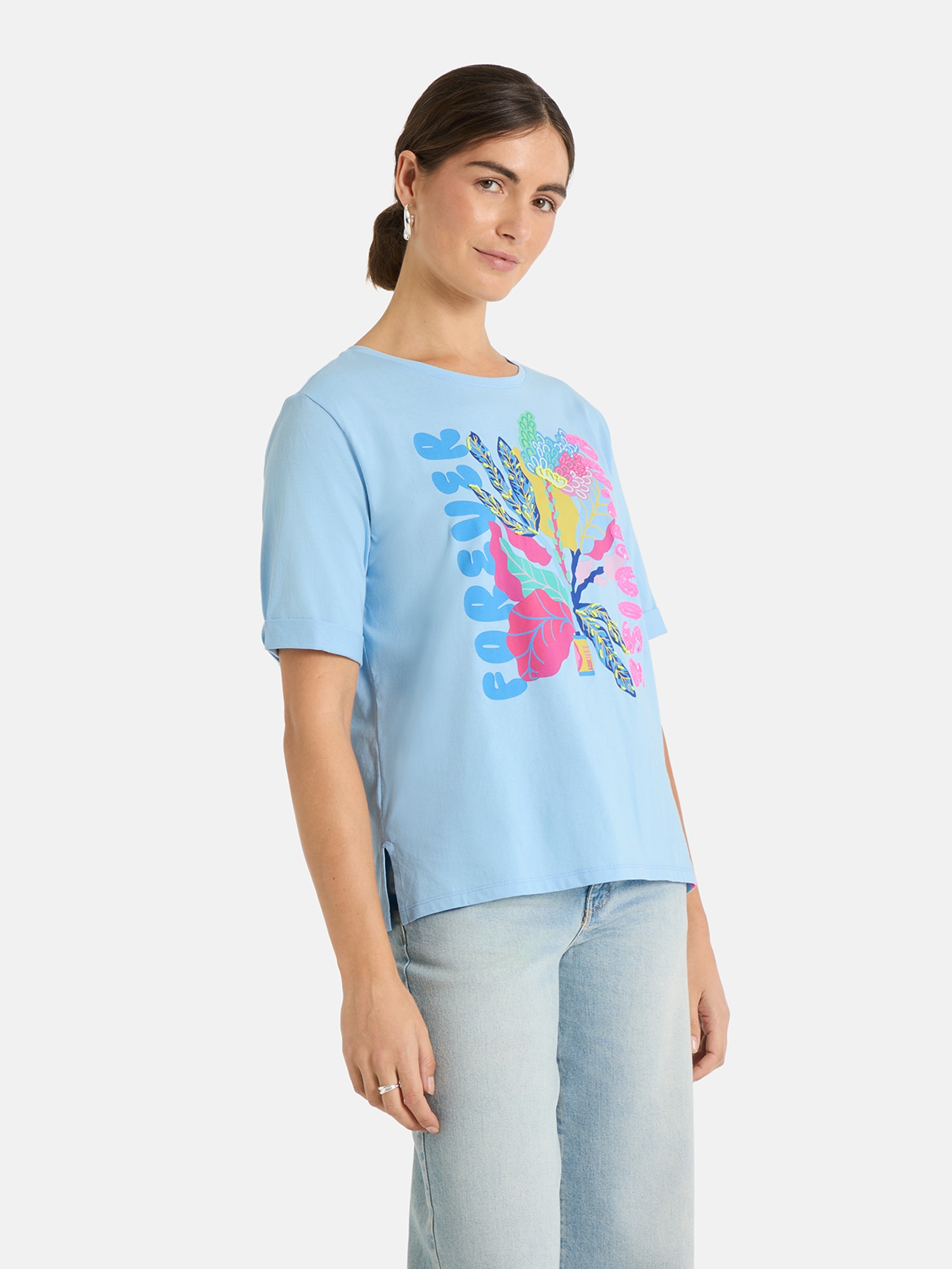 Lieblingsstück Rundhalsshirt "DuranaL" mit Frontprint günstig online kaufen