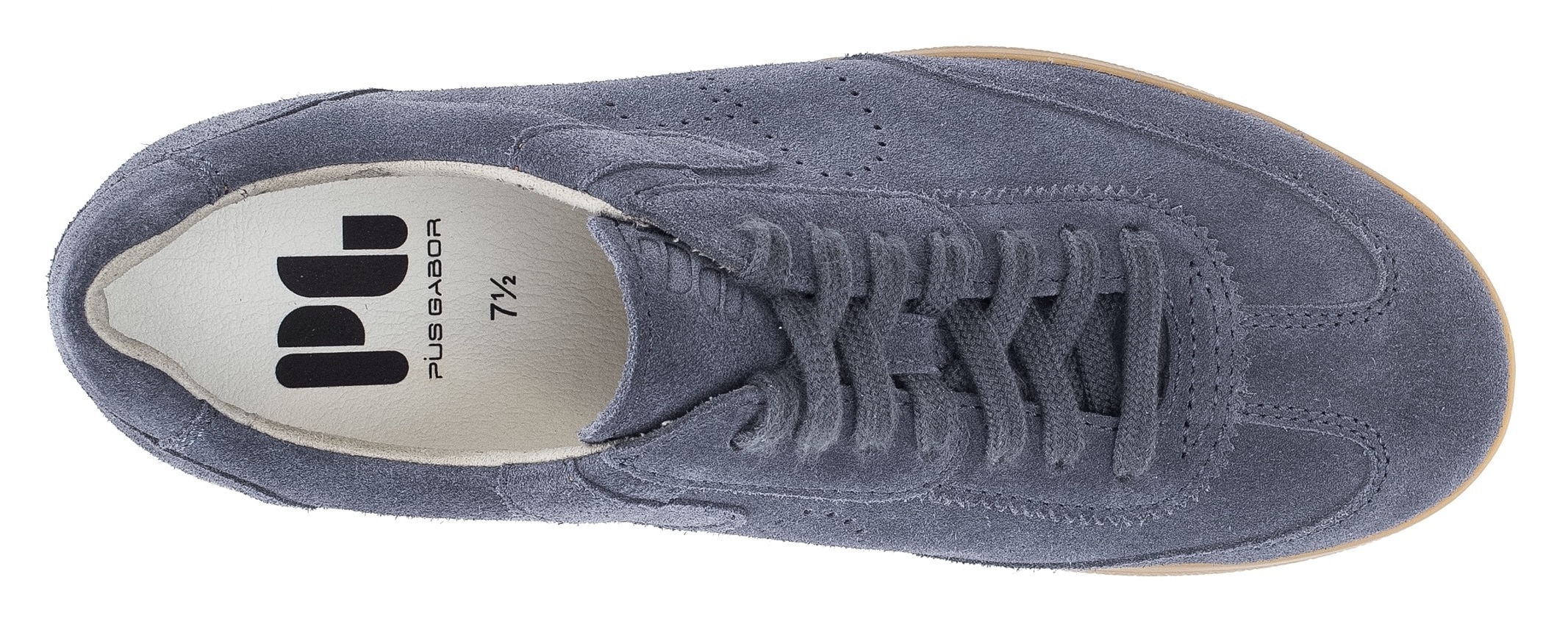 Pius Gabor Sneaker, Freizeitschuh, Schnürschuh, Halbschuh mit Perforation, G-Weite