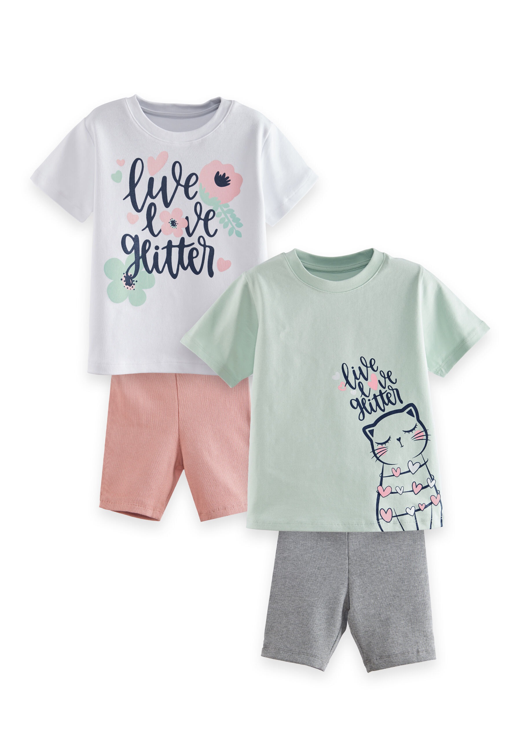 Denokids Schlafanzug »Flowers«, (2 tlg.), im Doppelpack
