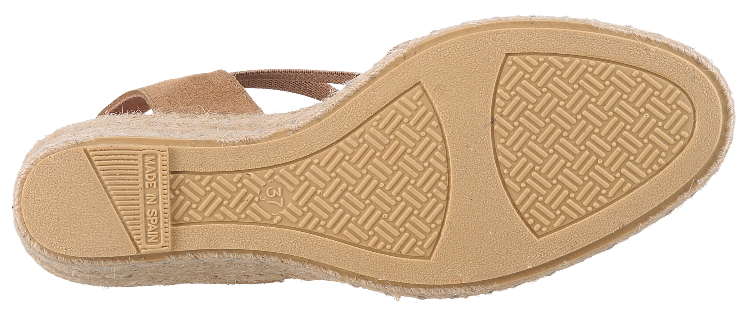 VERBENAS Sandalette »Maika Serraje«, Sommerschuh, Sandale, Keilabsatz, mit Jutebesatz