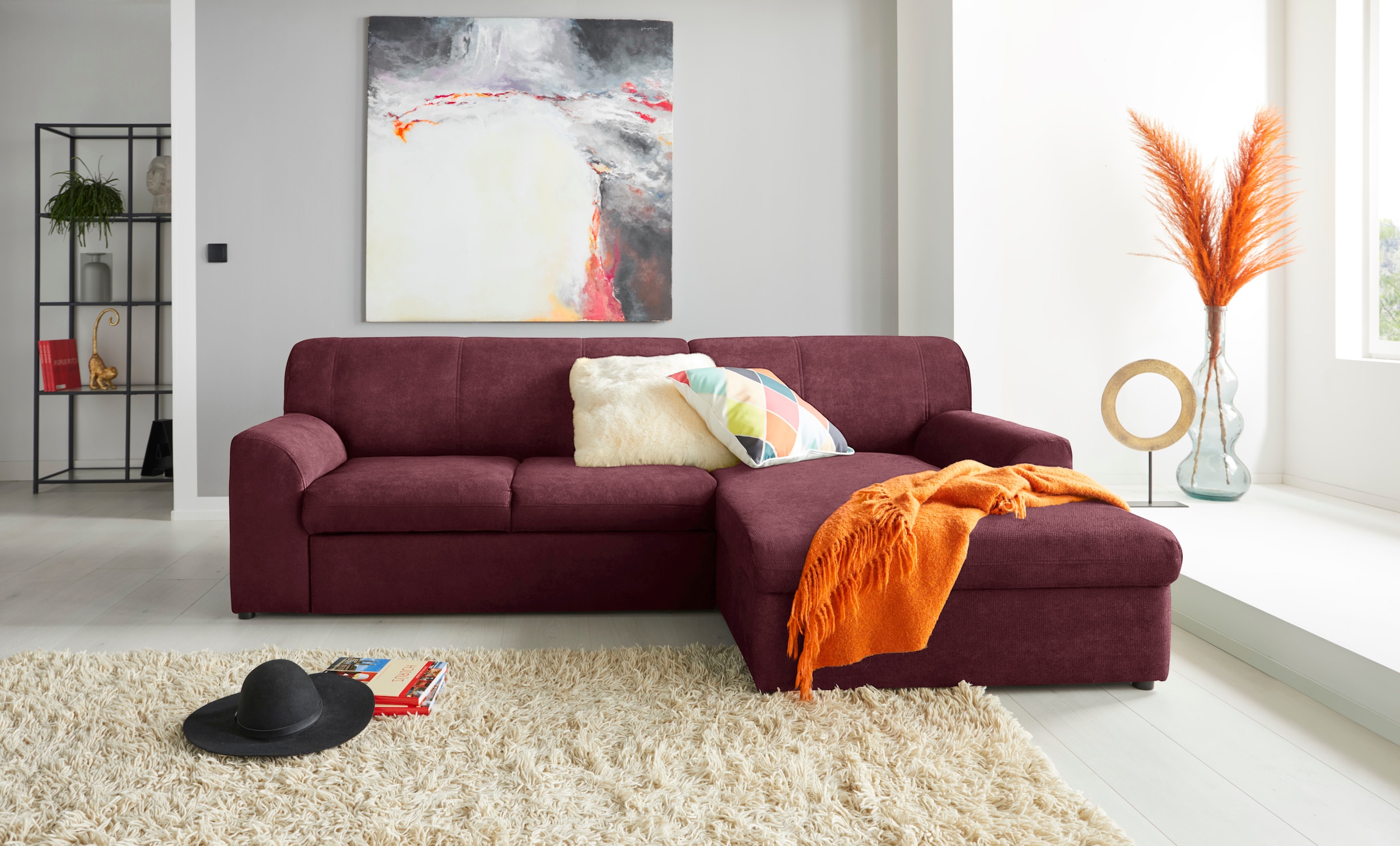DOMO collection Ecksofa "Topper, elegant und zeitlos, kompaktes Stellmaß 24 günstig online kaufen