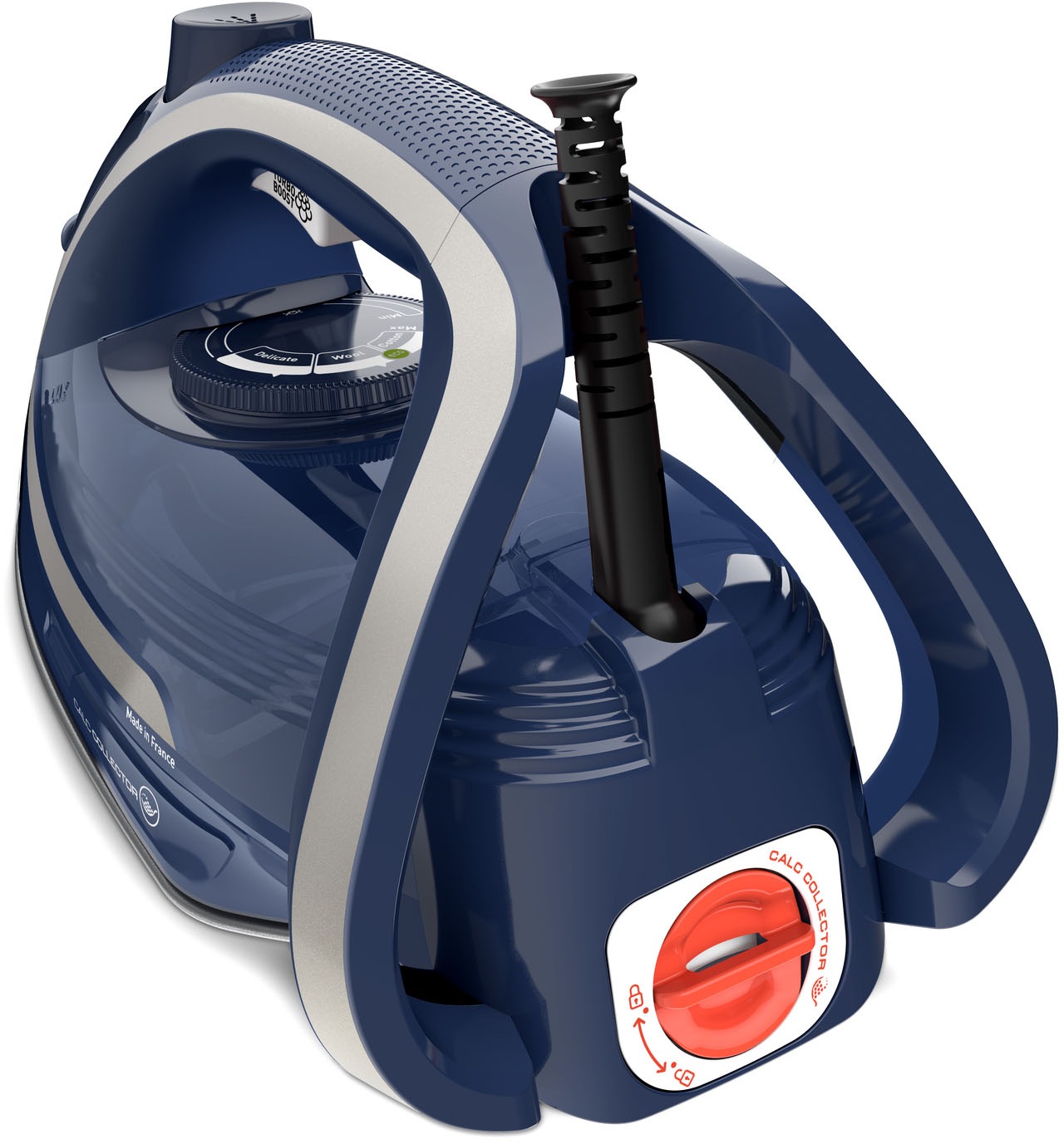 Tefal Dampfbügeleisen »Ultragliss Plus, 2800 W, Dampfstoß: 250 g/Min., 50 g/Min. Dampfabgabe«, 2800 W, Vertikaldampf, abnehmbarer Kalk-Kollektor, Eco Mode, blau/weiß FV6830
