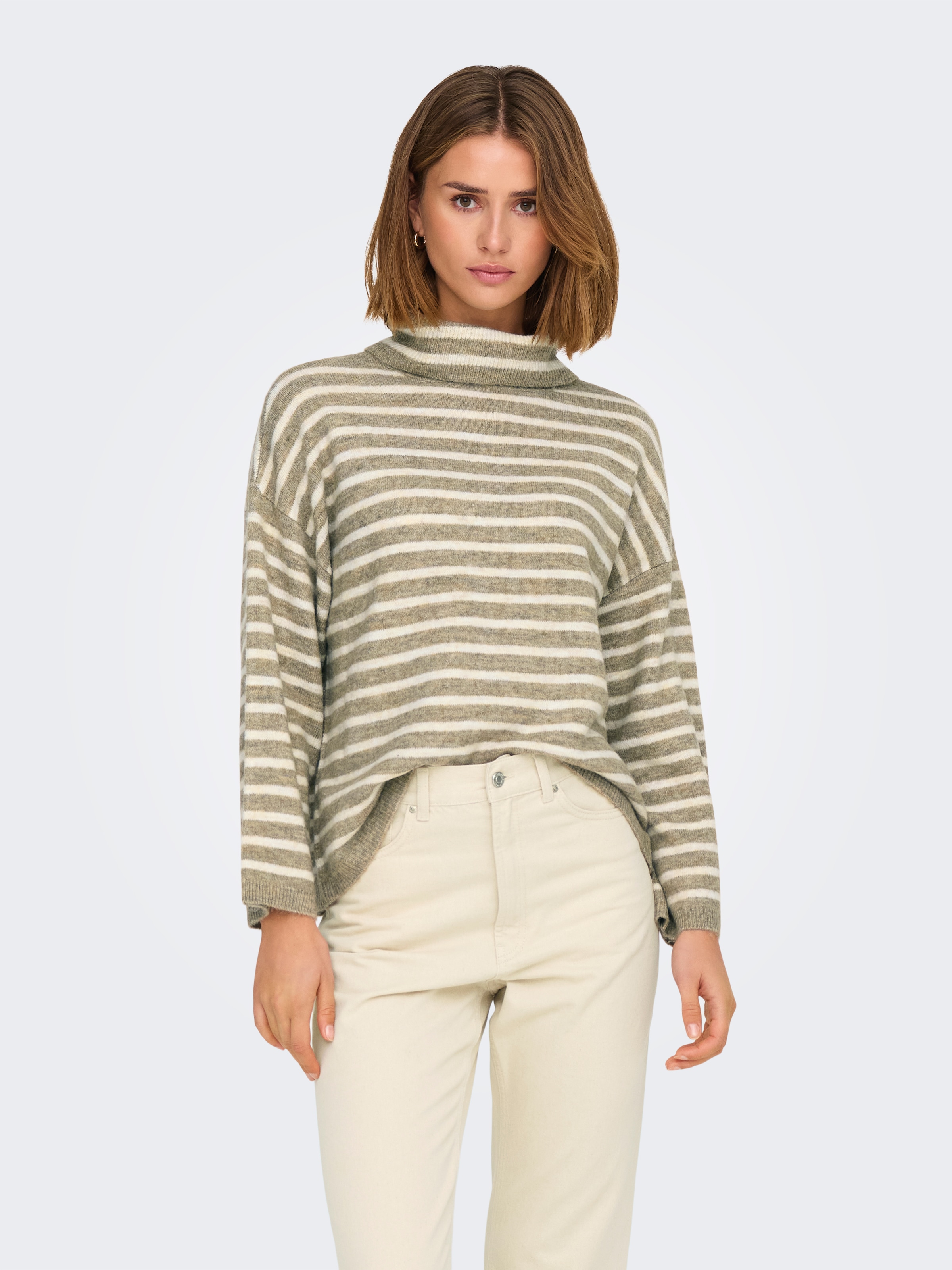 ONLY Rollkragenpullover ONLTALIO LS STRIPE ROLLNECK BF KNT günstig online kaufen